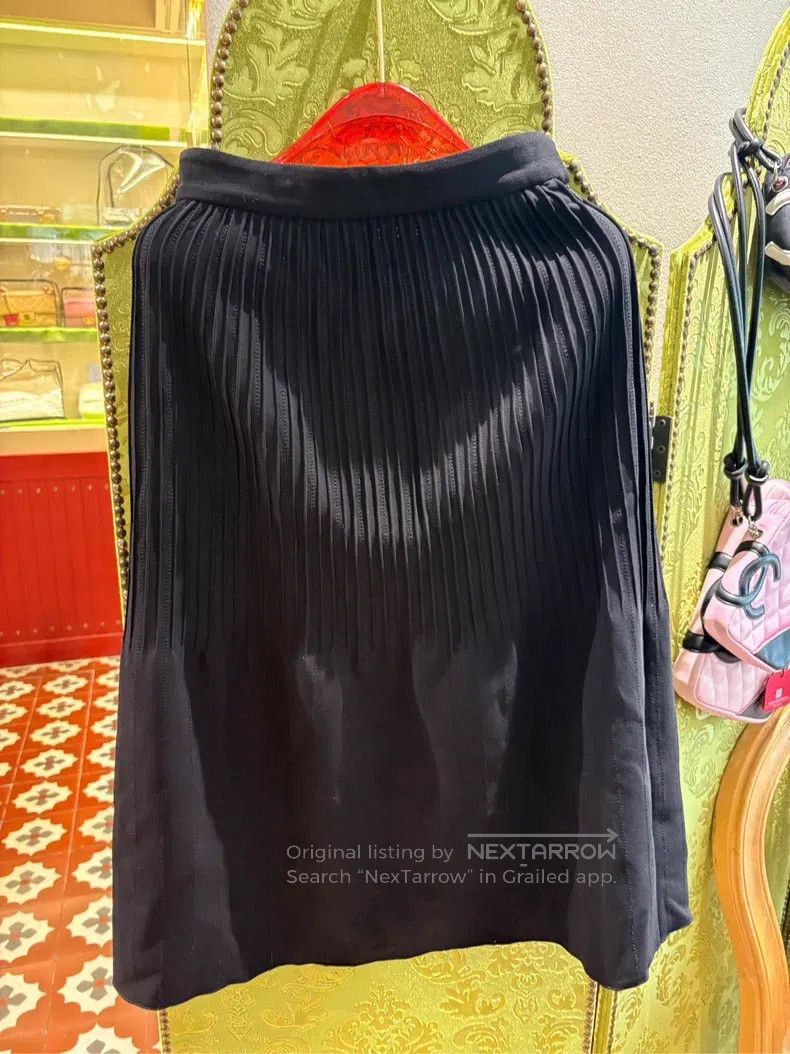 Hermes Hermes Black pleated skirt Size 42" / US 20 - 1 Thumbnail