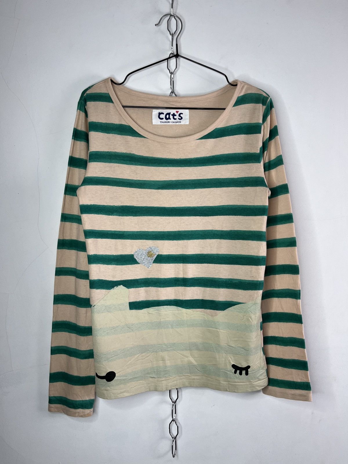 Tsumori Chisato Tsumori Chisato Cats Nya Logo Stripe Printed Longsleeve Size M / US 6-8 / IT 42-44 - 11 Thumbnail