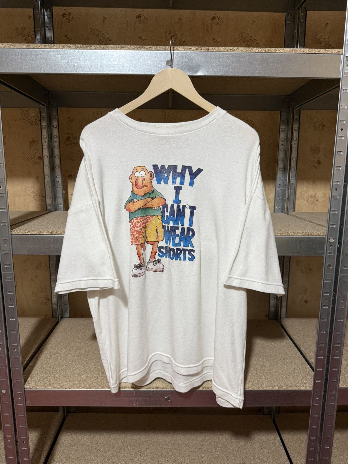 Other Vintage Why I Can’t Wear Shorts Crazy Funny Art T-shirt Y2K Size US XXL / EU 58 / 5 - 1 Thumbnail