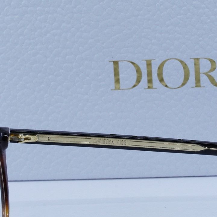 Dior Dior DIORSPIRITO RI 2600 Eyeglasses Havana 51mm Round Frame Size ONE SIZE - 3 Thumbnail