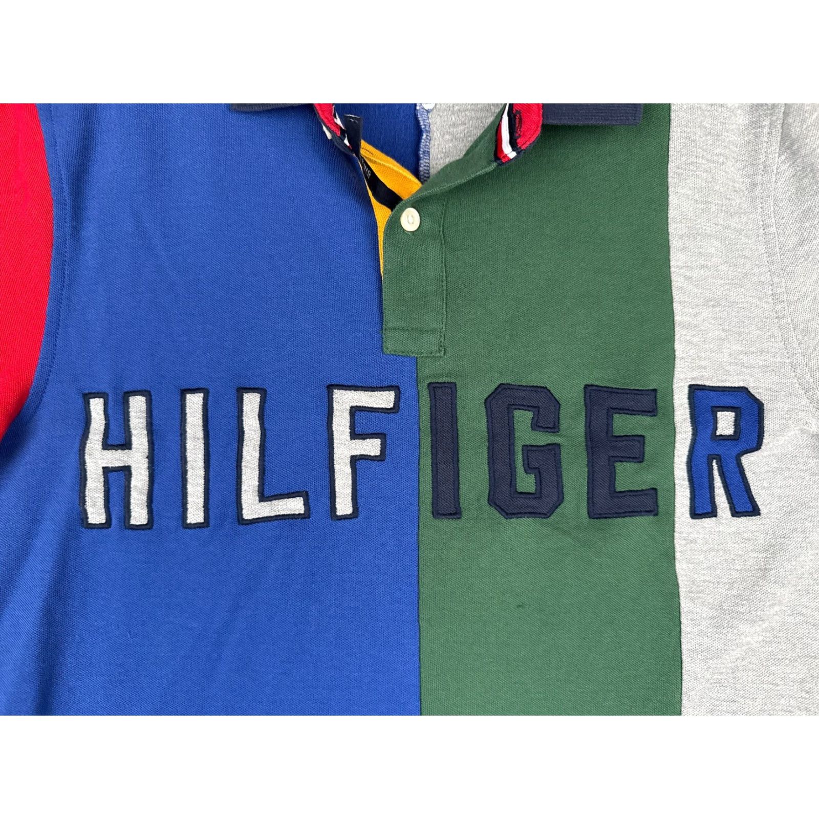 Tommy Hilfiger Tommy Hilfiger Polo Shirt Men Medium Multicolor Colorblock Slim Cotton 90s Look Short Sleeve Golf Rugby Size US M / EU 48-50 / 2 - 6 Thumbnail