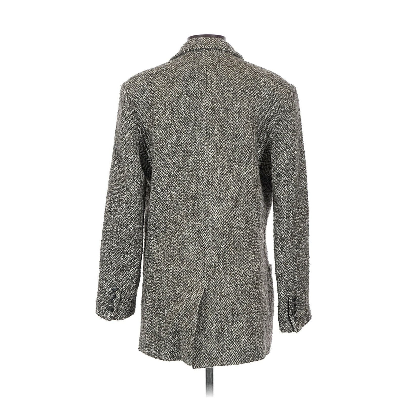 SMYTHE Smythe Wool Blend Herringbone Grey Blazer Jacket S Size S / US 4 / IT 40 - 2 Thumbnail