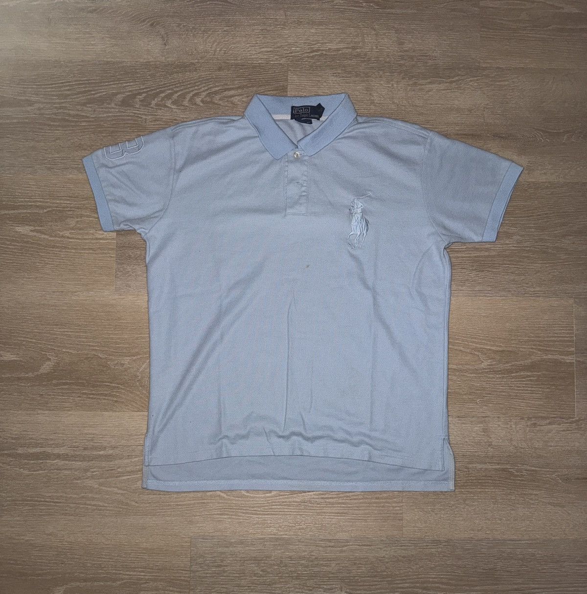 Polo Ralph Lauren Vintage Polo Ralph Lauren Light Blue 3 Rugby Polo Shirt Size US XXL / EU 58 / 5 - 1 Thumbnail