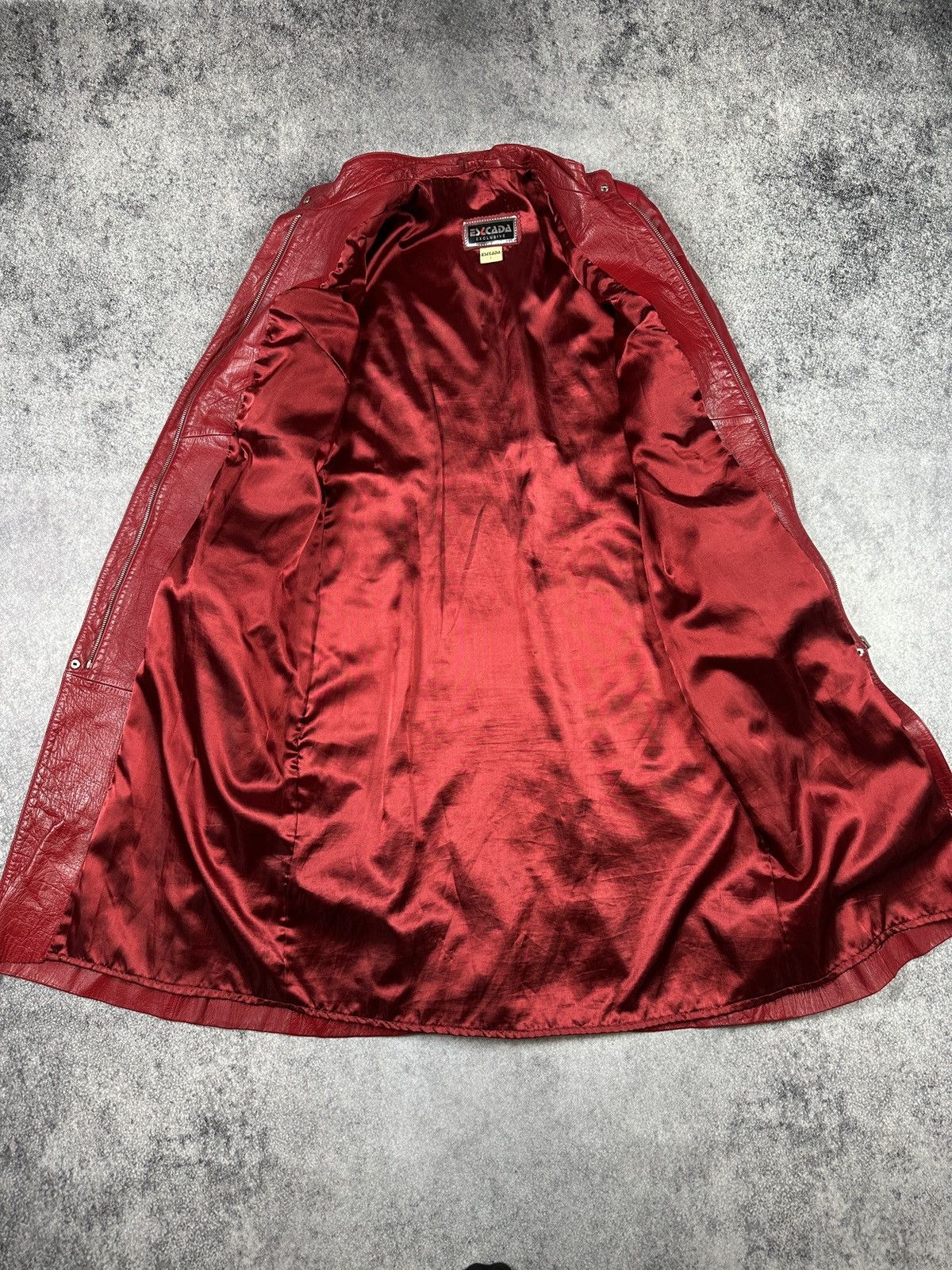 Escada Y2k Vintage Escada Red Leather Coat Jacket Opium Vamp Style Size M / US 6-8 / IT 42-44 - 9 Thumbnail