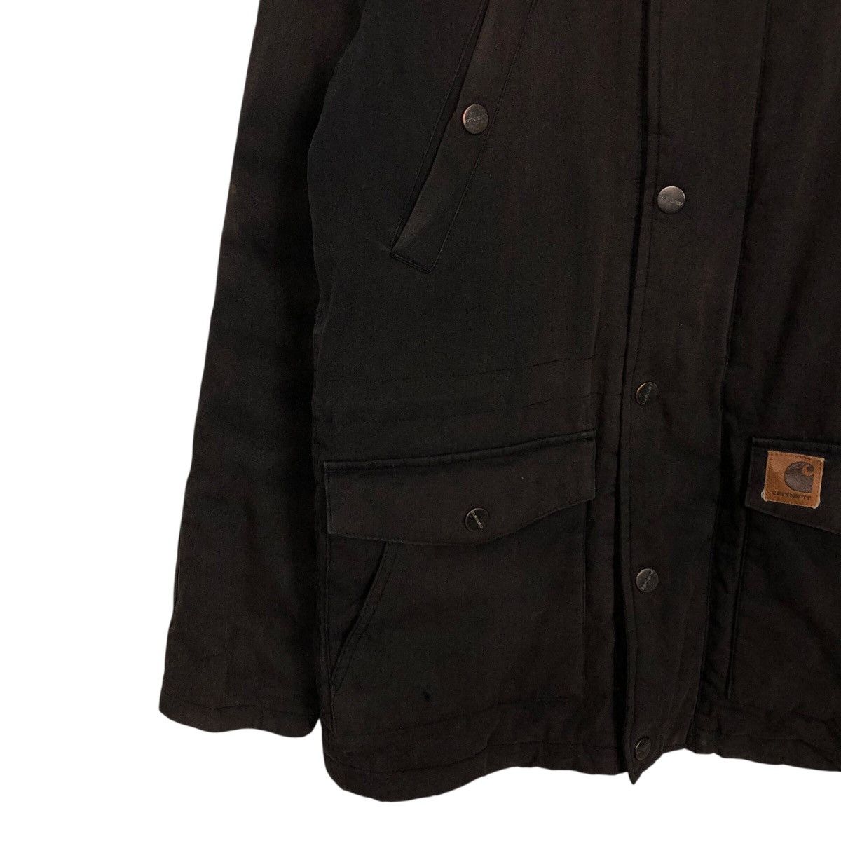 Carhartt Carhartt Hooded Work Jacket Black Canvas Full Zip Size US XS / EU 42 / 0 - 5 Thumbnail