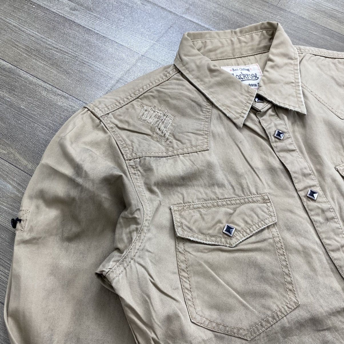 JACKROSE 2000s Jackrose Distressed Hysteric Glamour Lgb Western Shirt Size US M / EU 48-50 / 2 - 4 Thumbnail