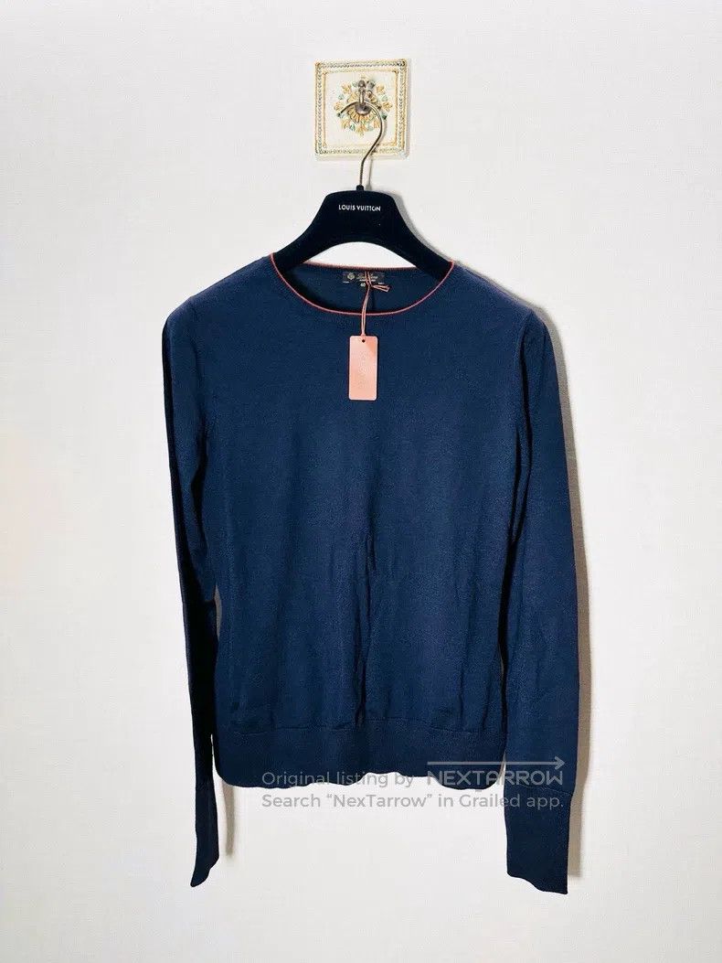 Loro Piana LORO PIANA Woman's navy blue wool round neck sweater Size XS / US 0-2 / IT 36-38 - 1 Thumbnail