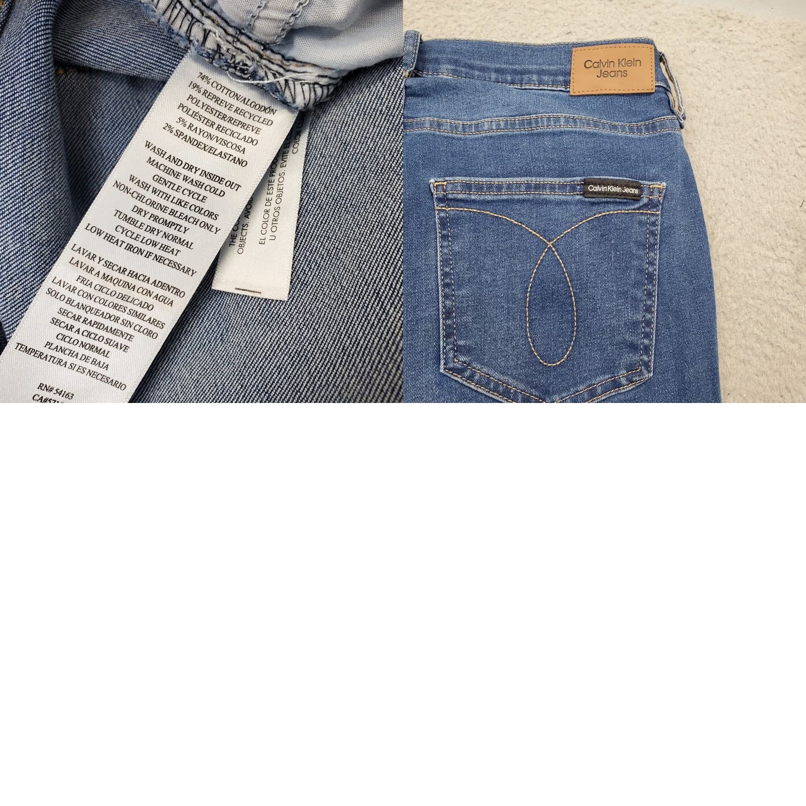 Calvin Klein Calvin Klein Jeans Womens 10 Blue Denim Stretch High Waisted Skinny Leg Shirt Size 32" / US 10 / IT 46 - 8 Thumbnail