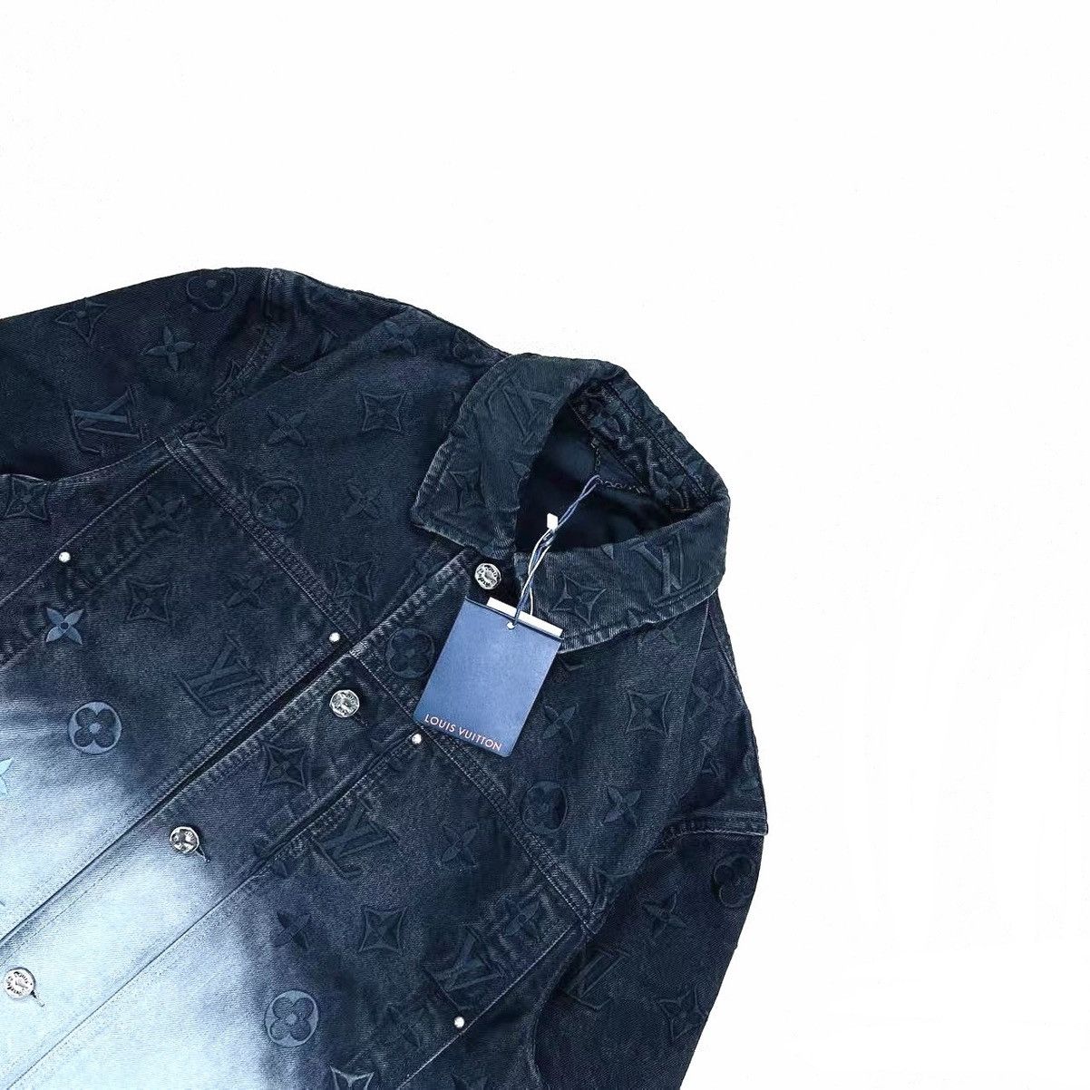 Louis Vuitton Louis Vuitton 50 Gradient Denim Jacket Embroidered Monogram Size US M / EU 48-50 / 2 - 3 Thumbnail