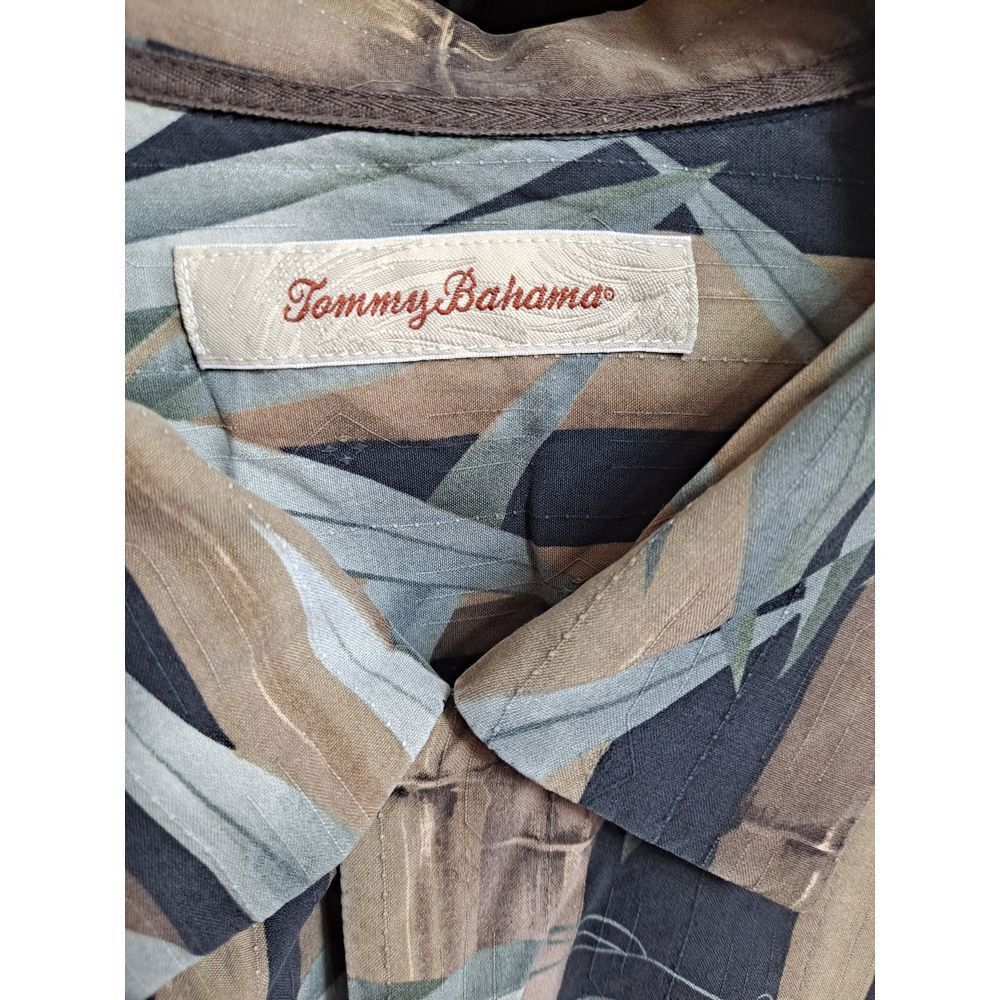Tommy Bahama Tommy Bahama 100% Silk Bamboo Print Short Sleeve Button Down Size US XL / EU 56 / 4 - 4 Thumbnail