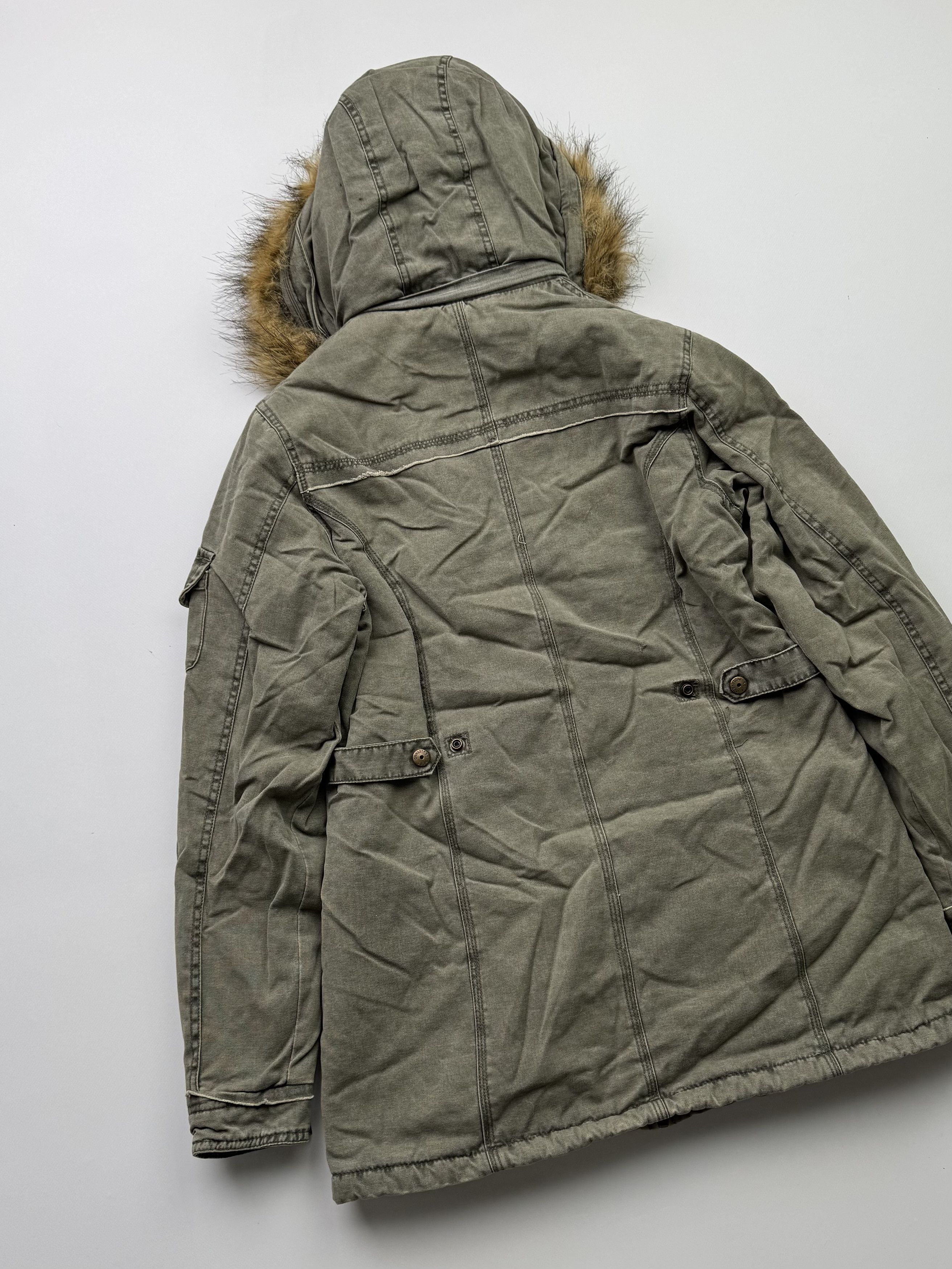 Hysteric Glamour Vintage Washed Jacket With Faux Fur Hood B730(V115)E2 Size M / US 6-8 / IT 42-44 - 7 Thumbnail
