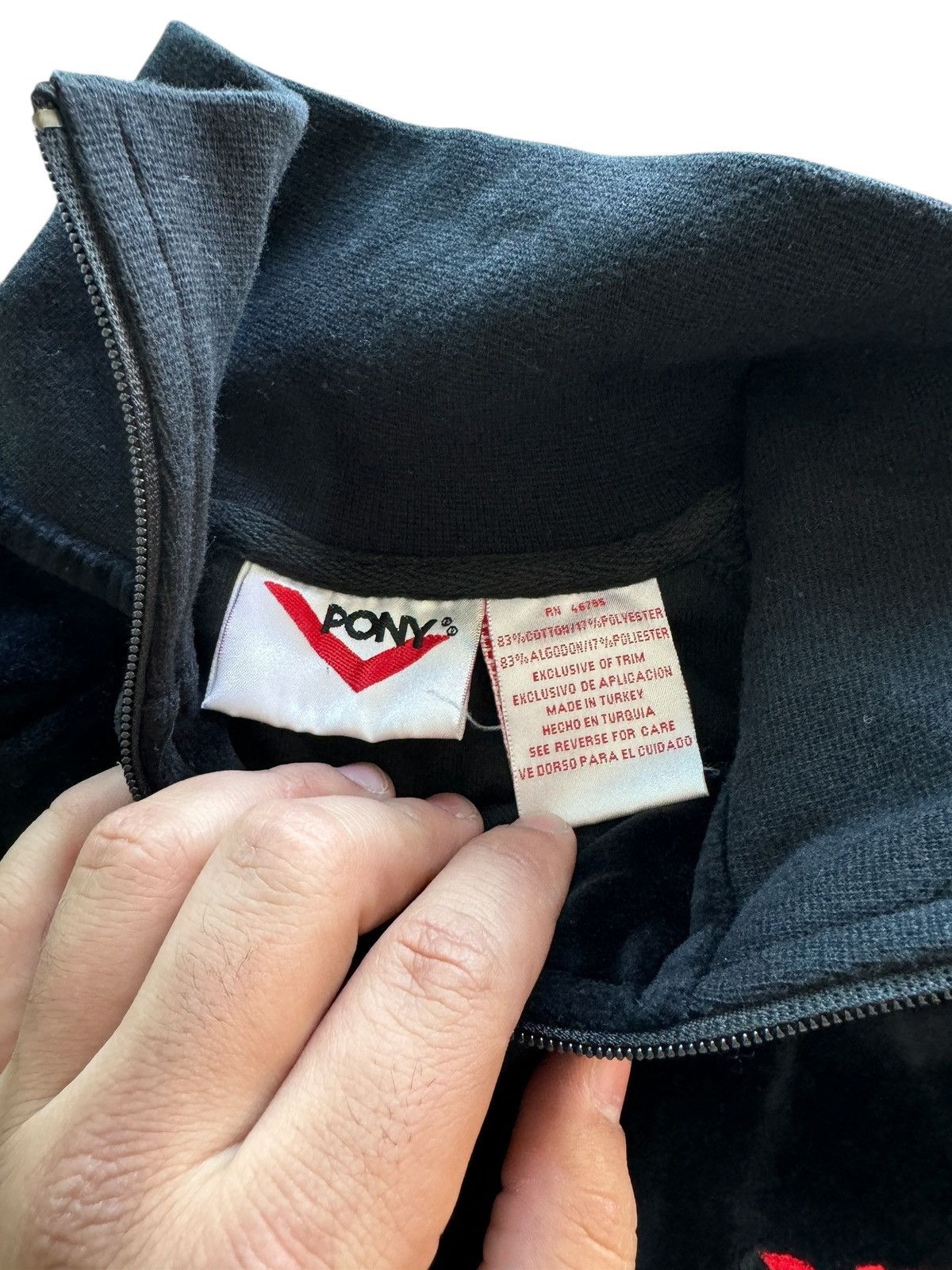 PONY × Vintage Vintage Pony Zip Up Big Logo Velour Embroidered Track Jacket Size US M / EU 48-50 / 2 - 5 Thumbnail