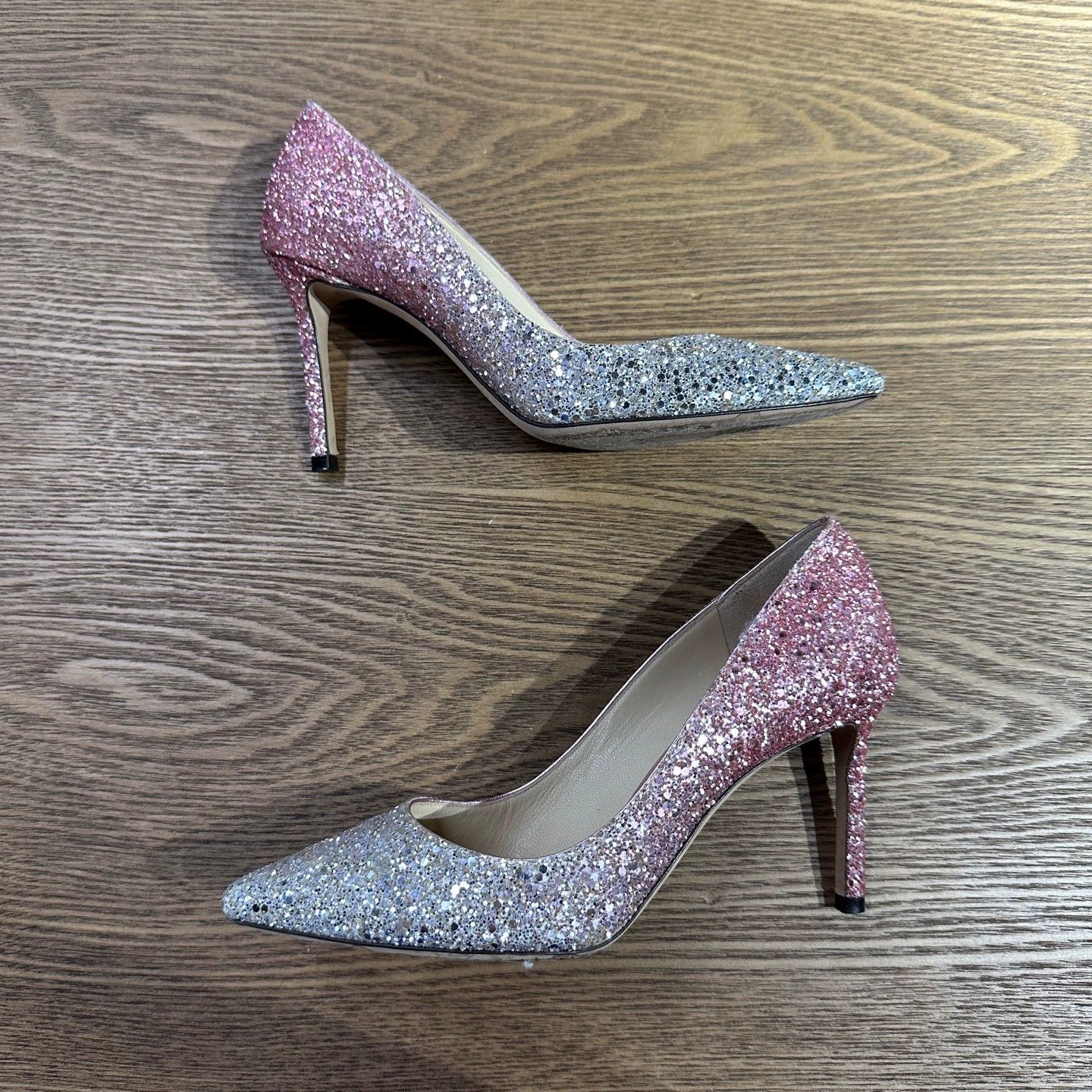 Jimmy Choo Jimmy Choo mar669 silver glitter heels 36.5 Size US 6 / IT 36 - 5 Thumbnail
