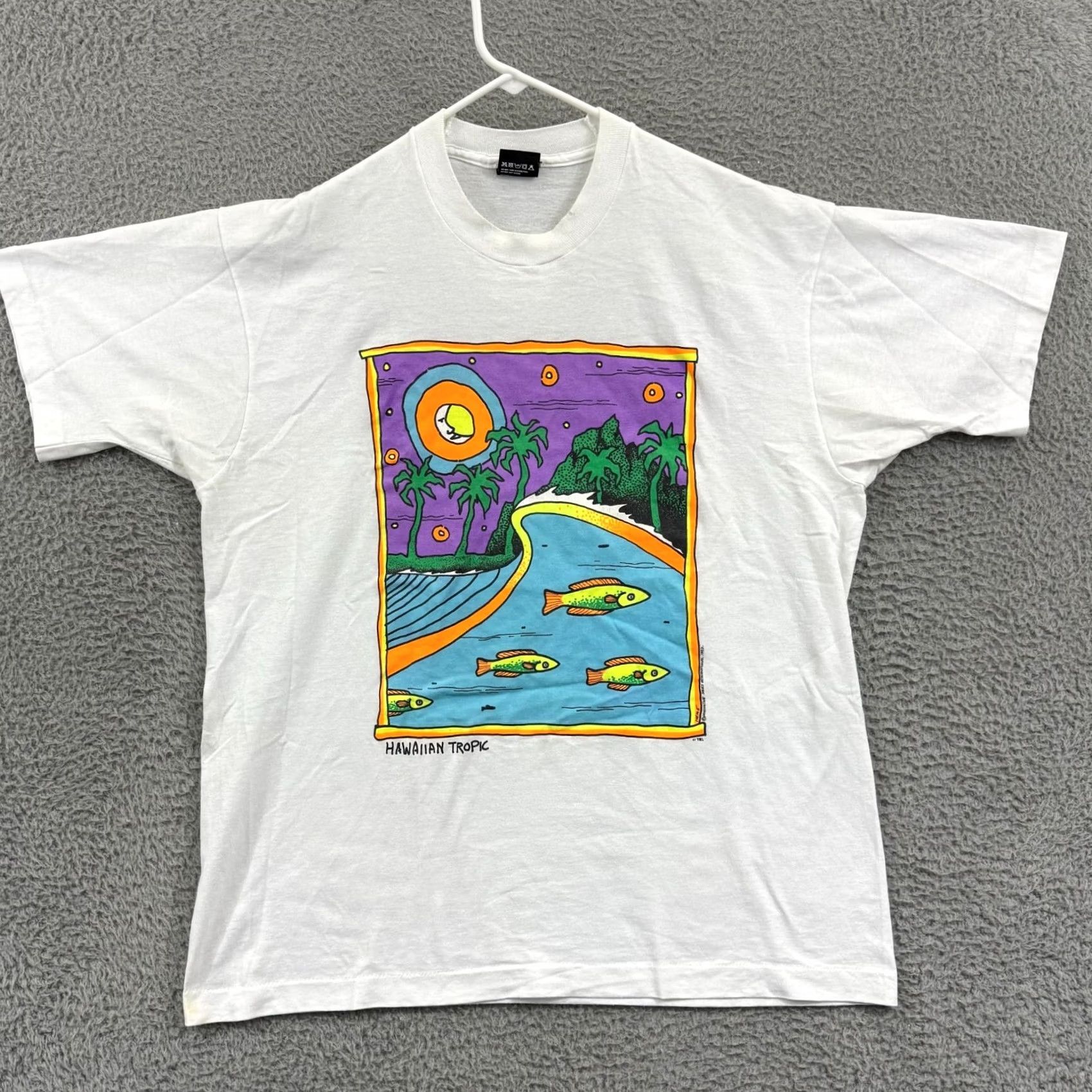 Vintage VINTAGE Hawaiian Tropic Shirt XL White Nature Fish Graphic Travel USA 90s Mens Size US XL / EU 56 / 4 - 2 Thumbnail