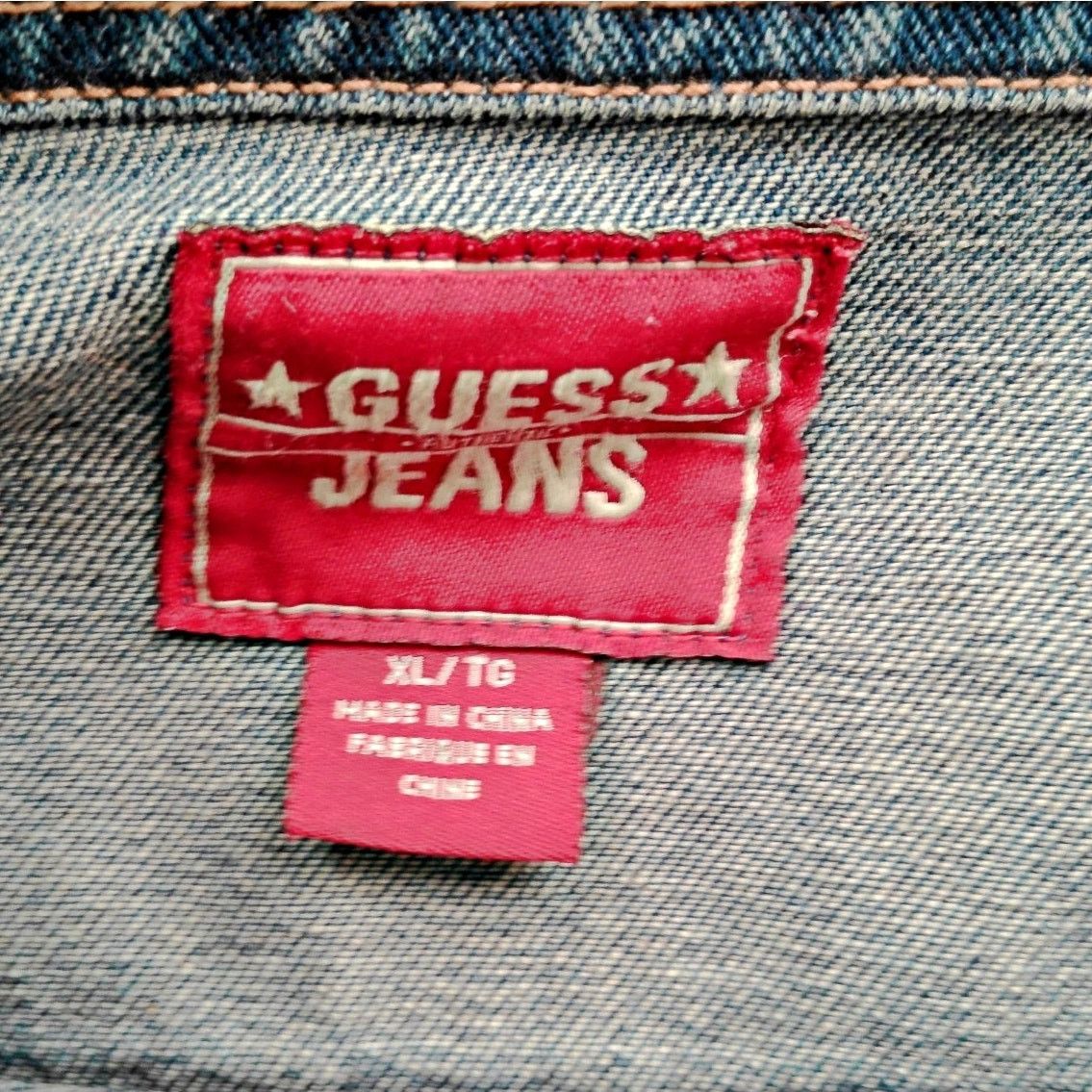 Guess Vtg Guess Jeans Button Up Denim Jacket Grunge Rock Size XL / US 12-14 / IT 48-50 - 3 Thumbnail
