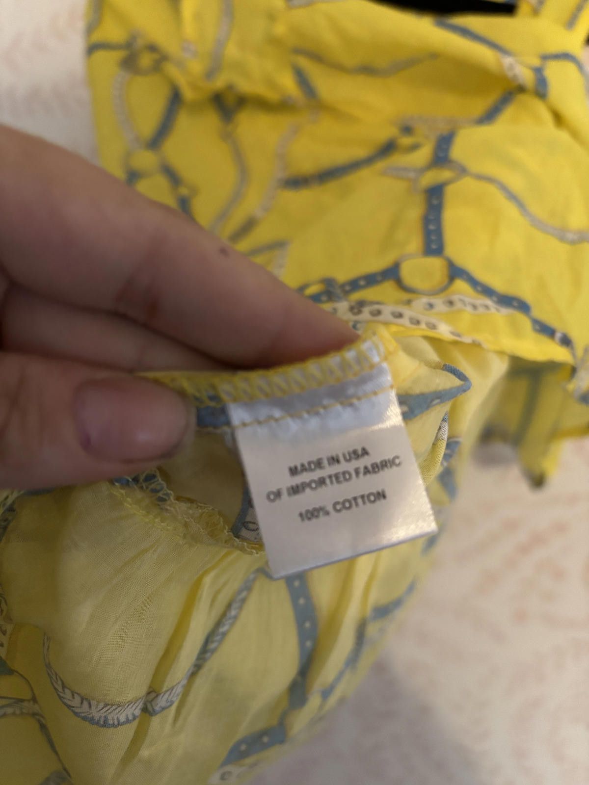 Drew House DREW Women's Yellow Sleeveless Top with Chain Print, Size XS Size XS / US 0-2 / IT 36-38 - 8 Thumbnail