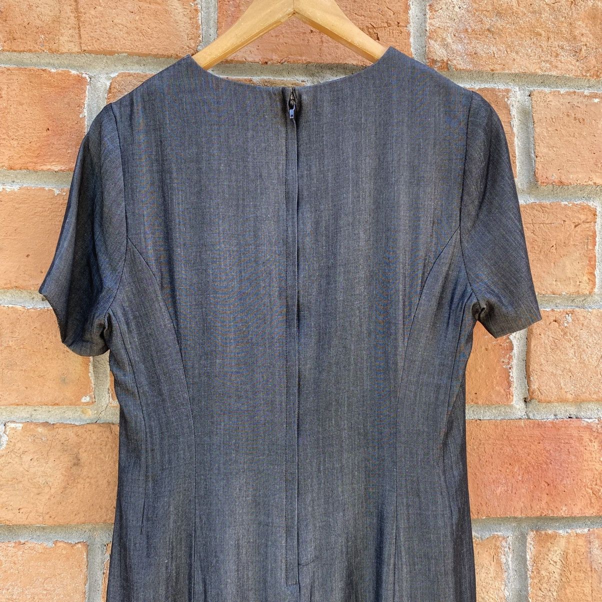Zucca ZUCCA Dark Denim V-Neck Dress Size M / US 6-8 / IT 42-44 - 15 Thumbnail