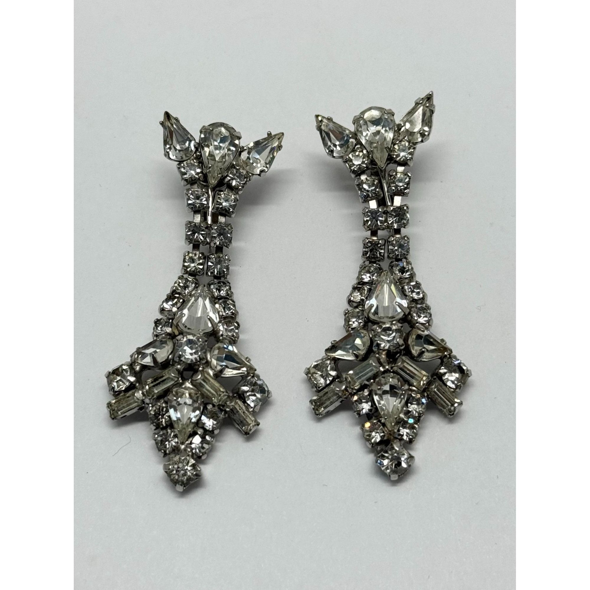 Vintage Vintage rhinestone dangle drop earrings Size ONE SIZE - 4 Thumbnail
