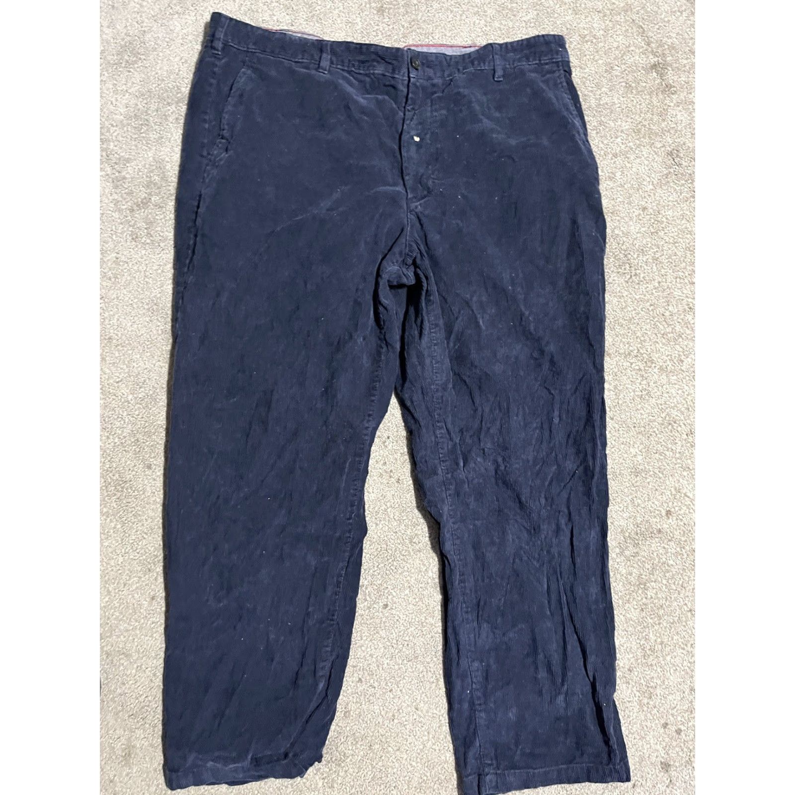 Izod IZOD Navy Blue Corduroy Straight Fit Casual Pants Men’s 42x30 Cotton Flat Front Size US 42 / EU 58 - 4 Thumbnail