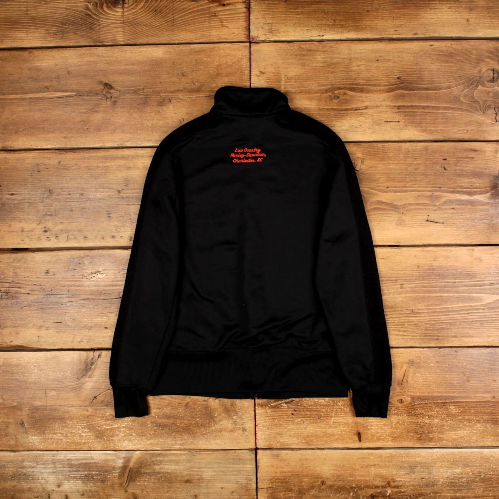 Harley Davidson VINTAGE Harley Davidson Track Jacket Womens M Black Size M / US 6-8 / IT 42-44 - 2 Thumbnail