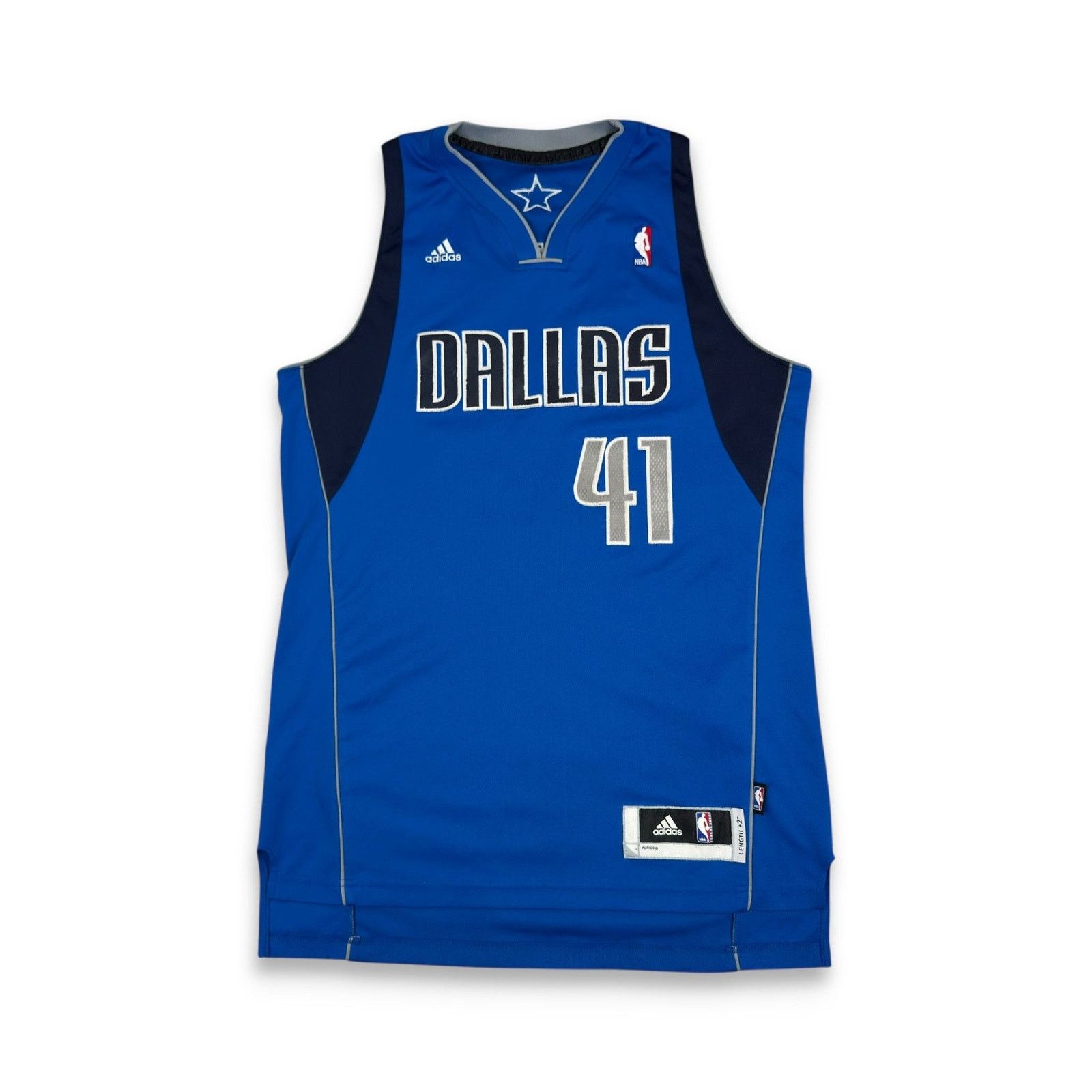 Adidas Adidas Mens Blue Dirk Nowitzki# 41 Dallas Mavericks Jersey M Size US M / EU 48-50 / 2 - 1 Thumbnail