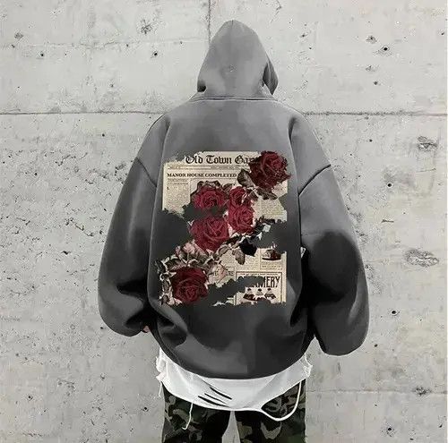 Japanese Brand × Vintage Man Roses Print Hoodie Size US M / EU 48-50 / 2 - 2 Thumbnail