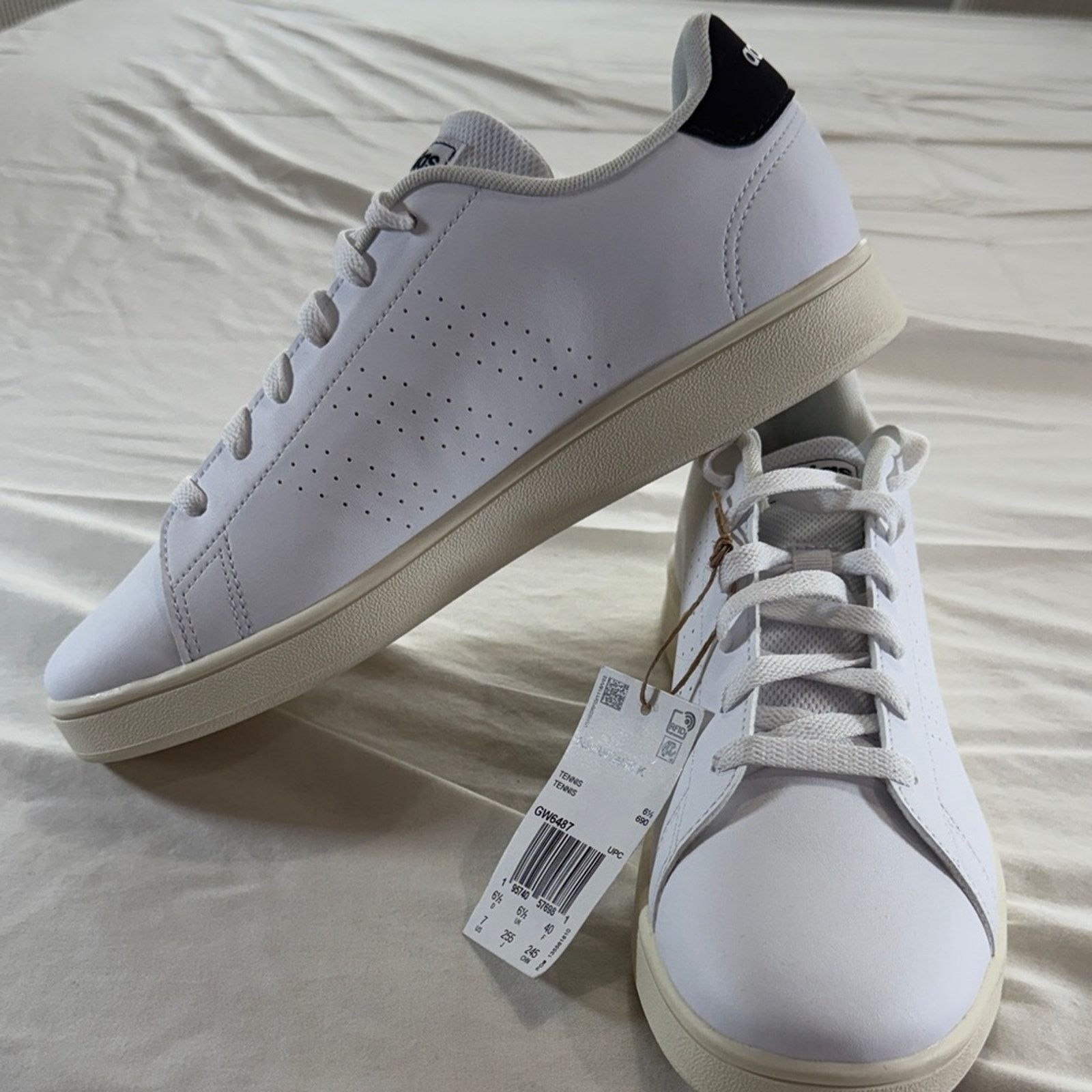 Adidas Adidas Men's White Sneakers with Black us mens 7 Size US 7 / EU 40 - 3 Thumbnail