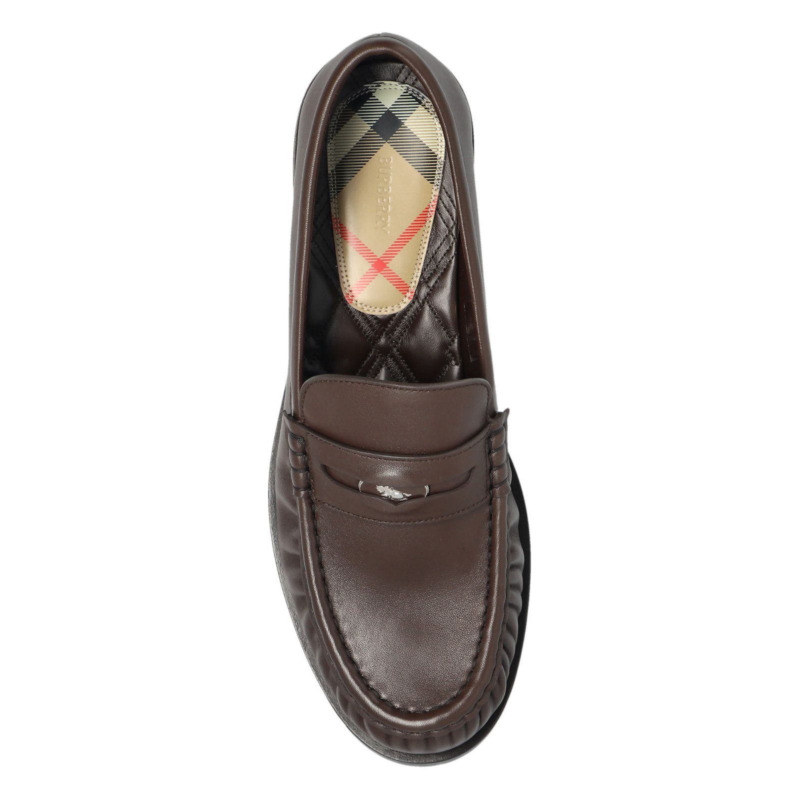 Burberry BURBERRY Brown Leather Loafers Authentic (Men's size:10;) Size US 10 / EU 43 - 4 Thumbnail