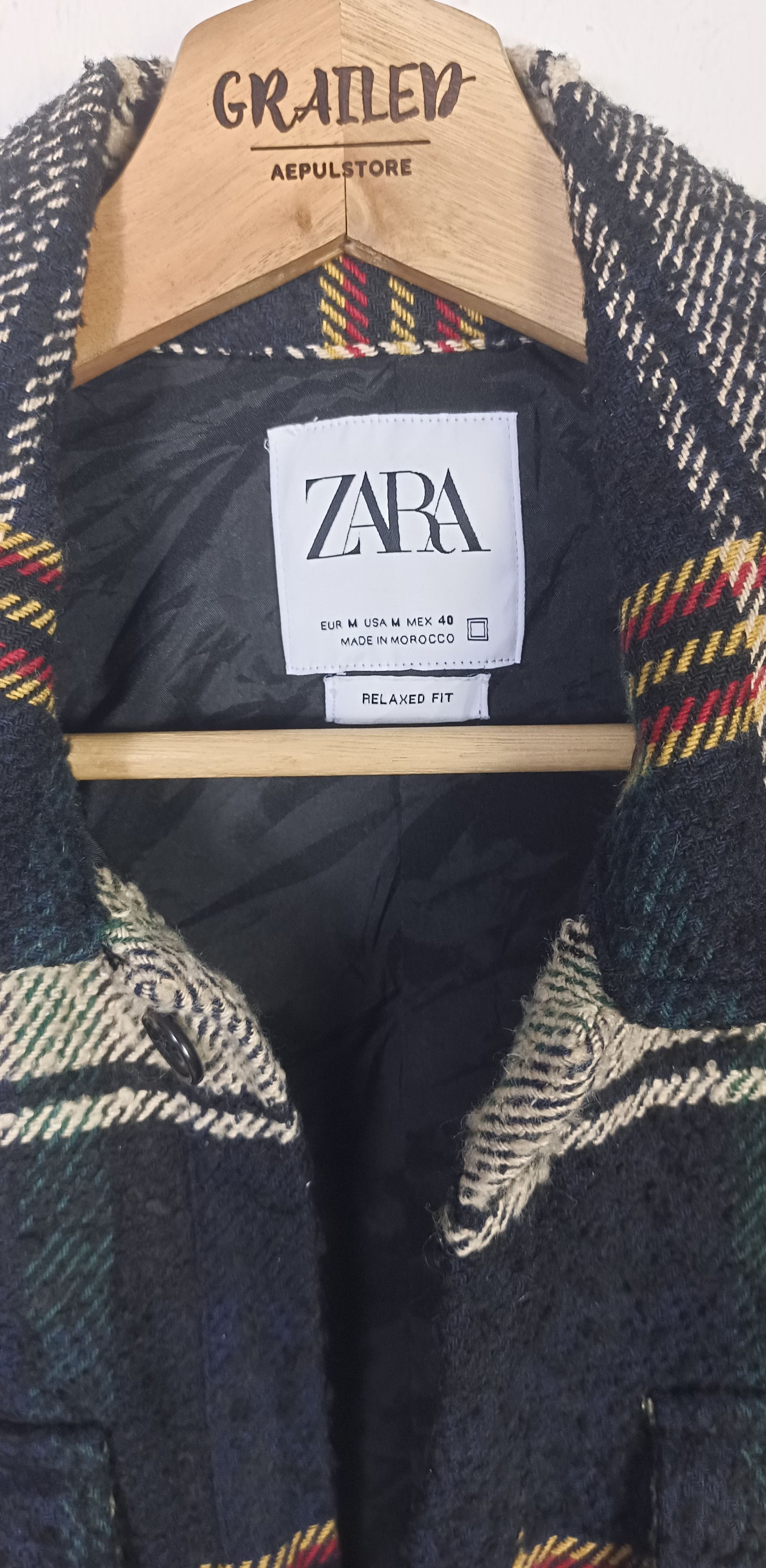Designer × Zara Zara Men Flannel Wool Jacket Size US L / EU 52-54 / 3 - 8 Thumbnail