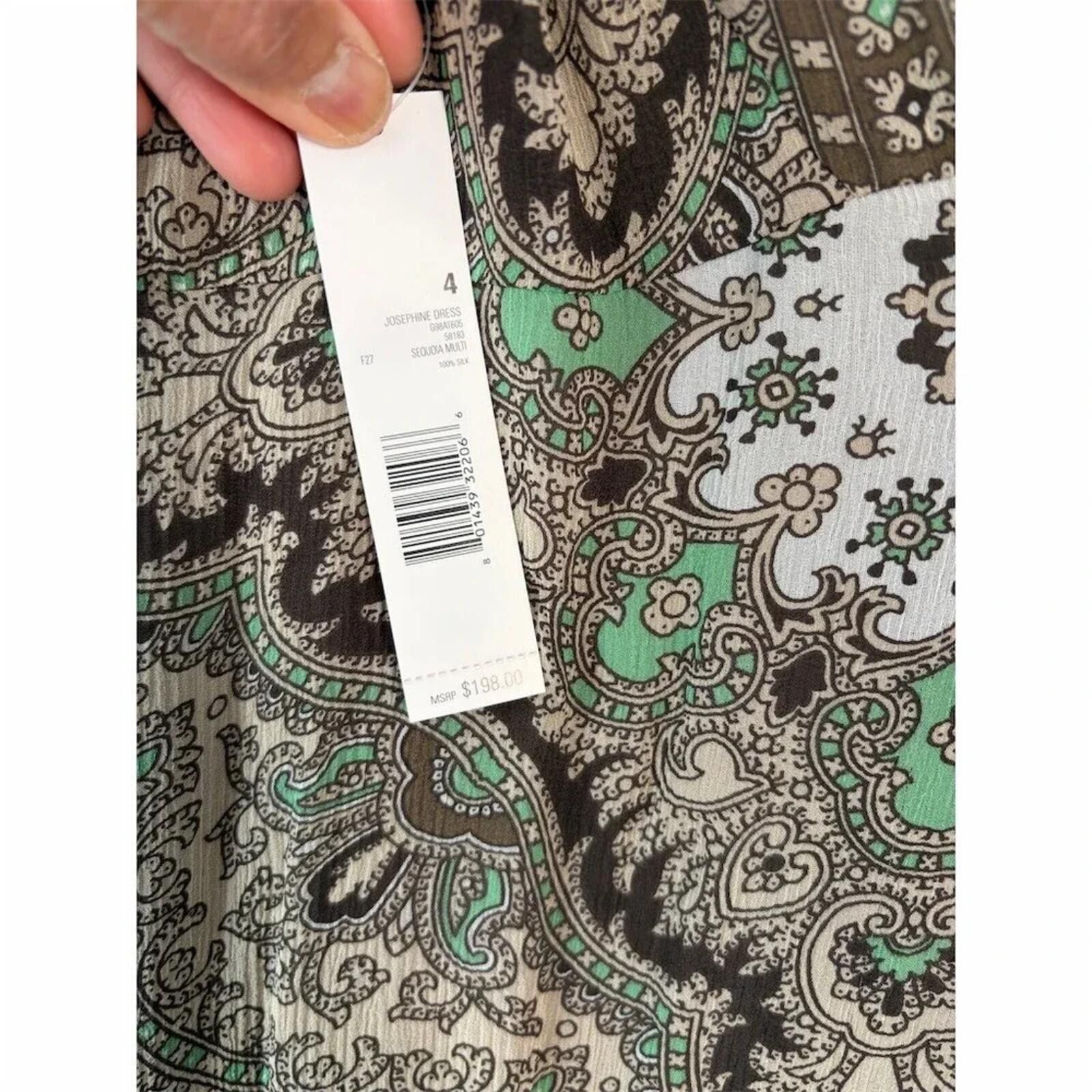 Other Gianni Bini Silk Josephine Dress Size 4 Paisley Beaded Midi Size S / US 4 / IT 40 - 5 Thumbnail