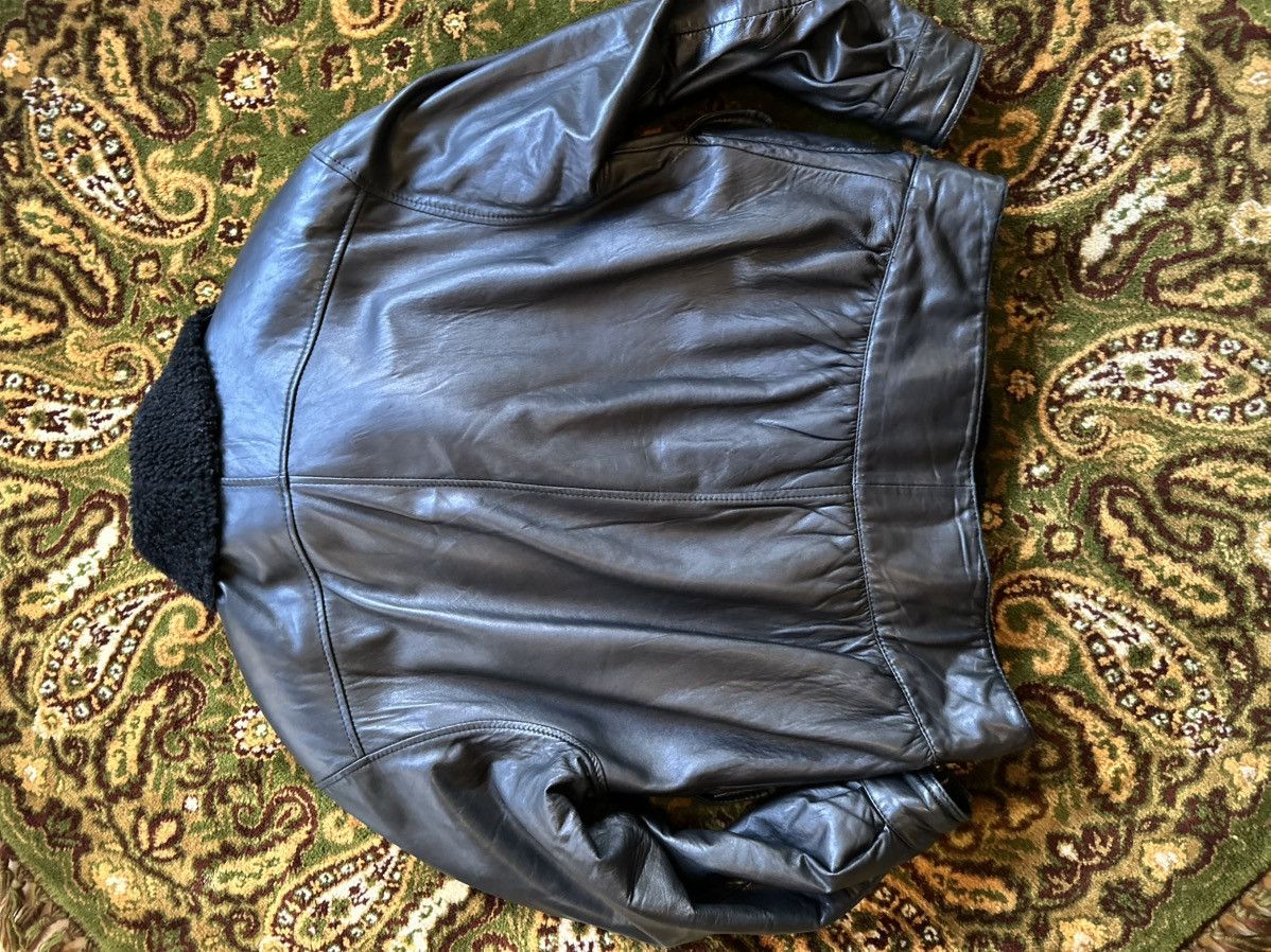 Iceberg Vintage Iceberg Black Leather Jacket Italy 1982/1983 Size US L / EU 52-54 / 3 - 8 Thumbnail
