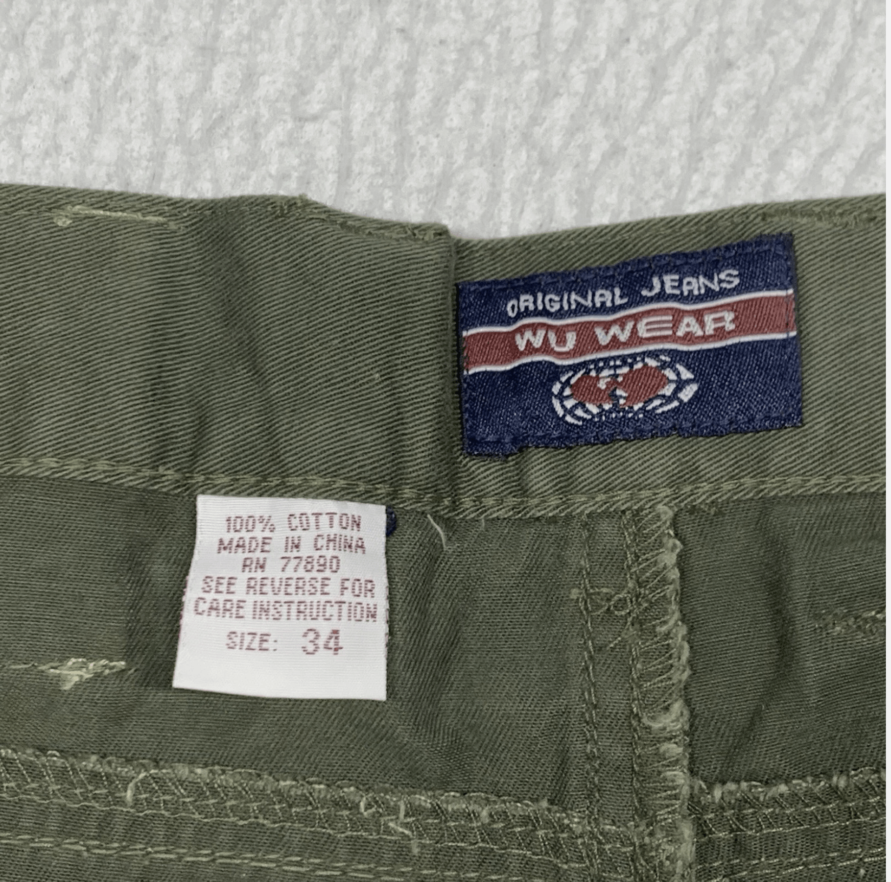 Wu-Tang Clan VINTAGE Wu Wear Pants 34x32 Green Twill Casual 90s Mens Size US 34 / EU 50 - 6 Thumbnail