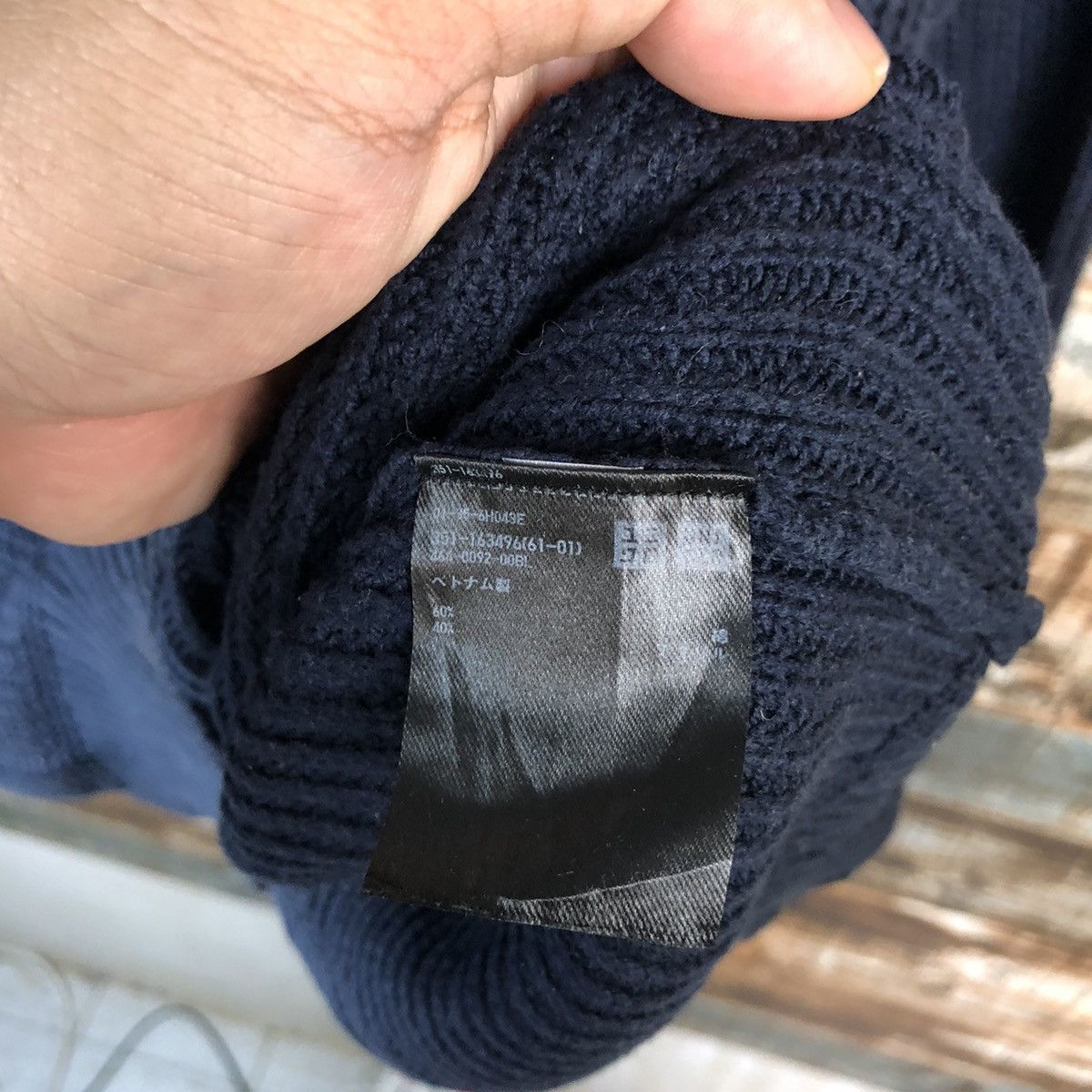 Homespun Knitwear × Japanese Brand Uniqlo japan vintage Dark Blue Knitwear #A1336 Size US XL / EU 56 / 4 - 11 Thumbnail