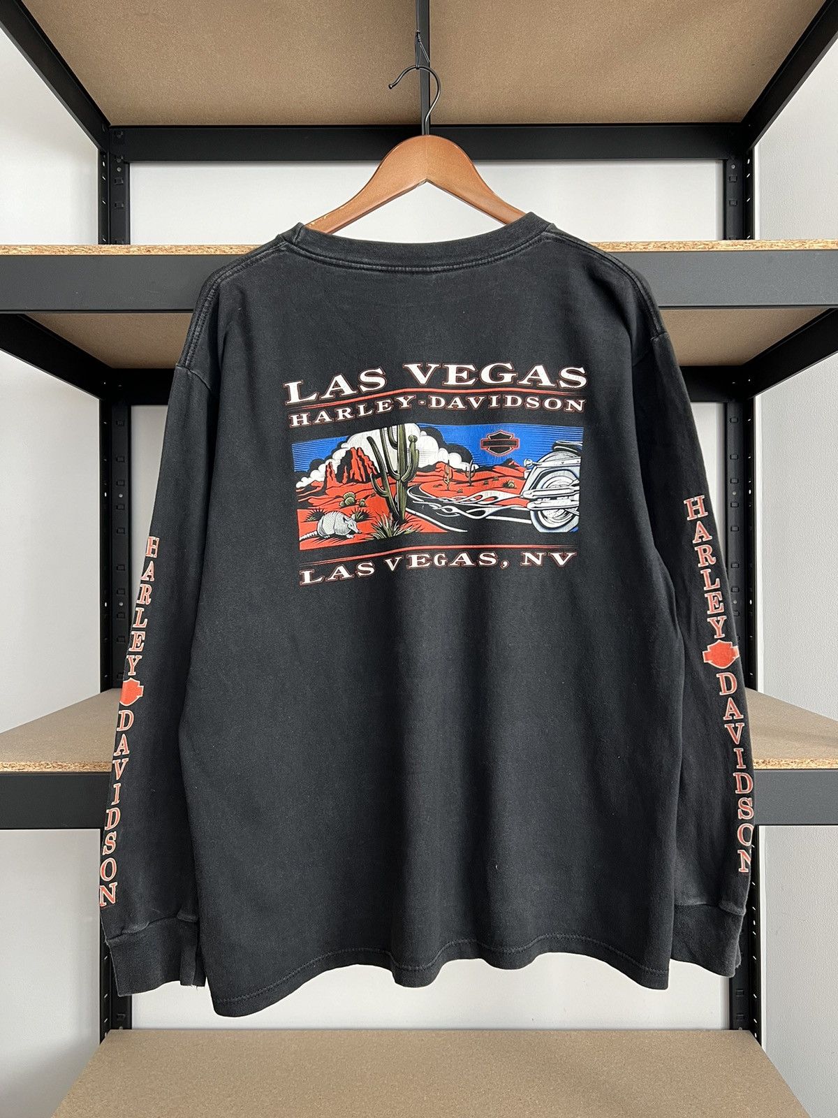 Harley Davidson Vintage 2001 Harley Davidson Las Vegas Pocket Long Sleeve Size US L / EU 52-54 / 3 - 2 Thumbnail