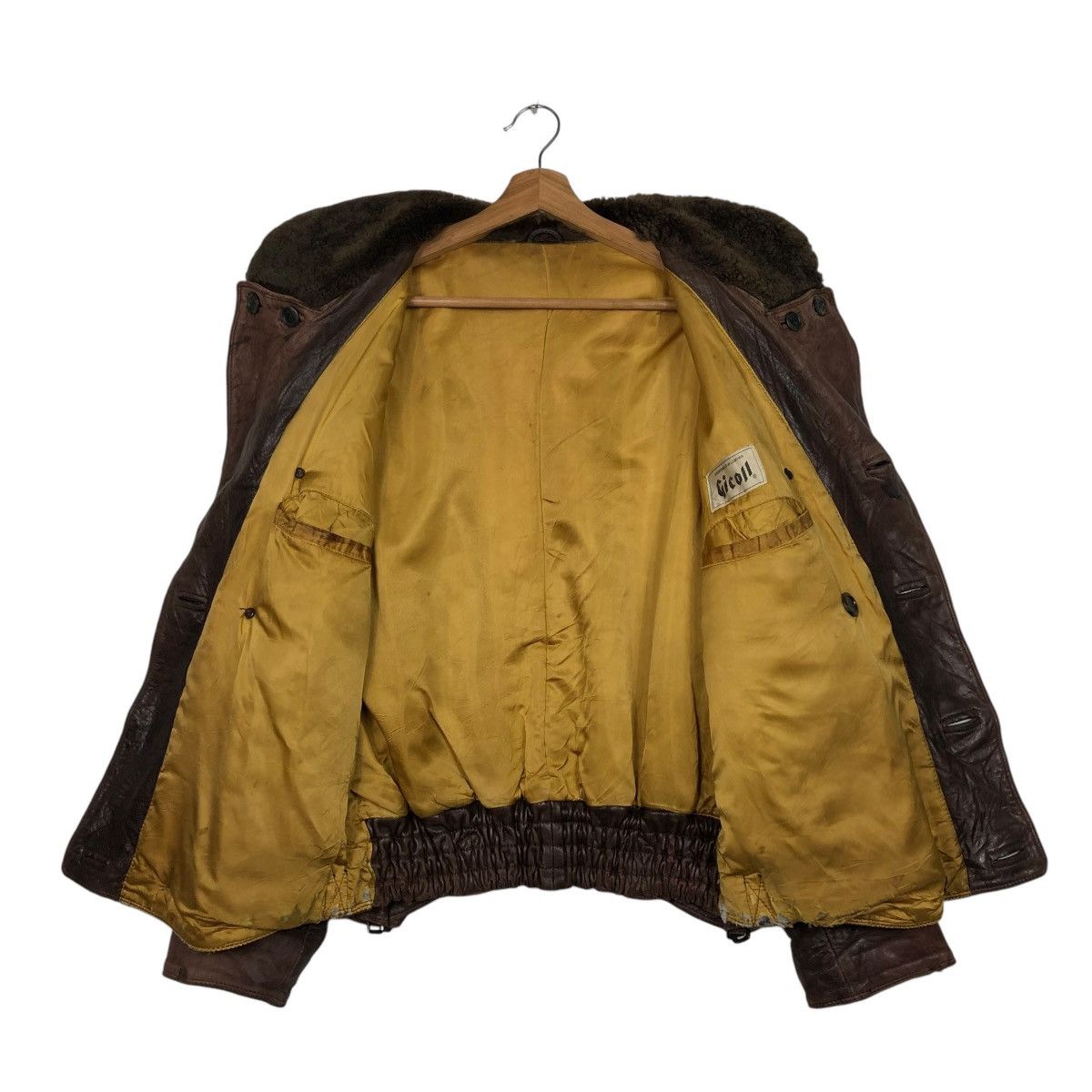 Japanese Brand 🔥VTG BIKER LEATHER JACKET GICOLL FUR COLLAR 14th ADDICTION Size US M / EU 48-50 / 2 - 15 Thumbnail