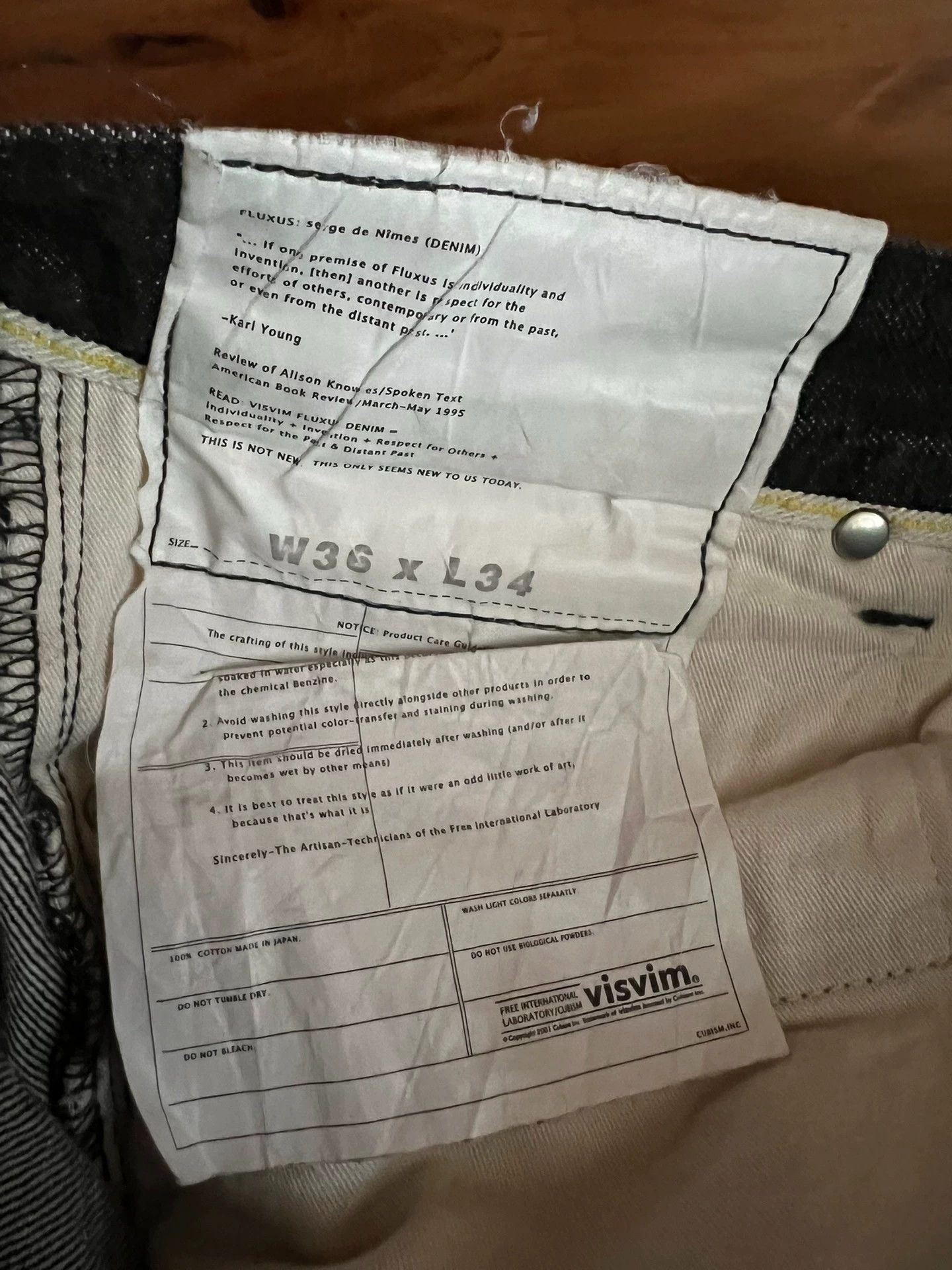 Visvim visvim 05 selvedge raw denim w34 Japan early rare Size US 34 / EU 50 - 7 Thumbnail