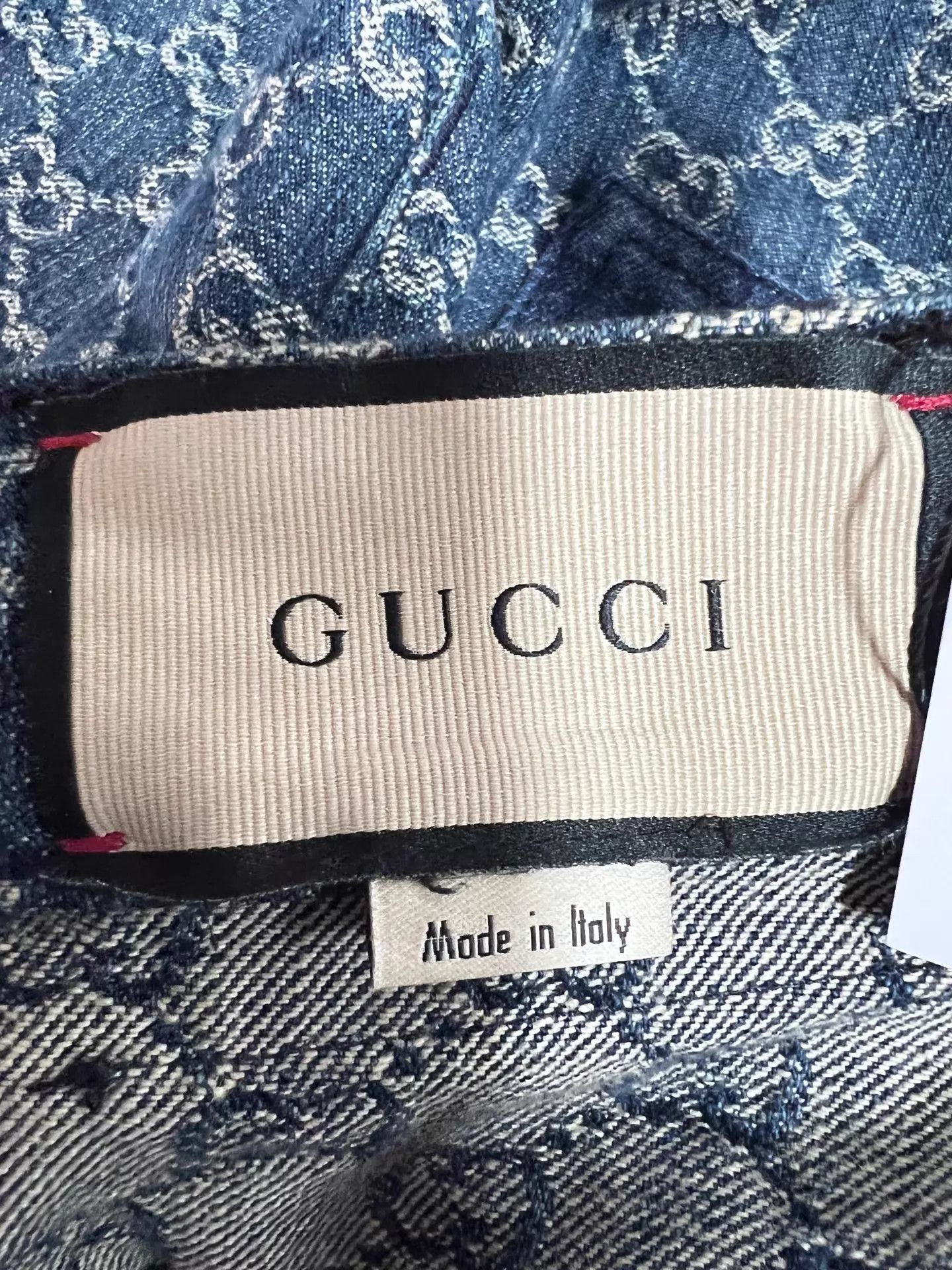 Gucci Gucci GG jacquard leather tag jeans 30 mint Size 30" / US 8 / IT 44 - 4 Thumbnail