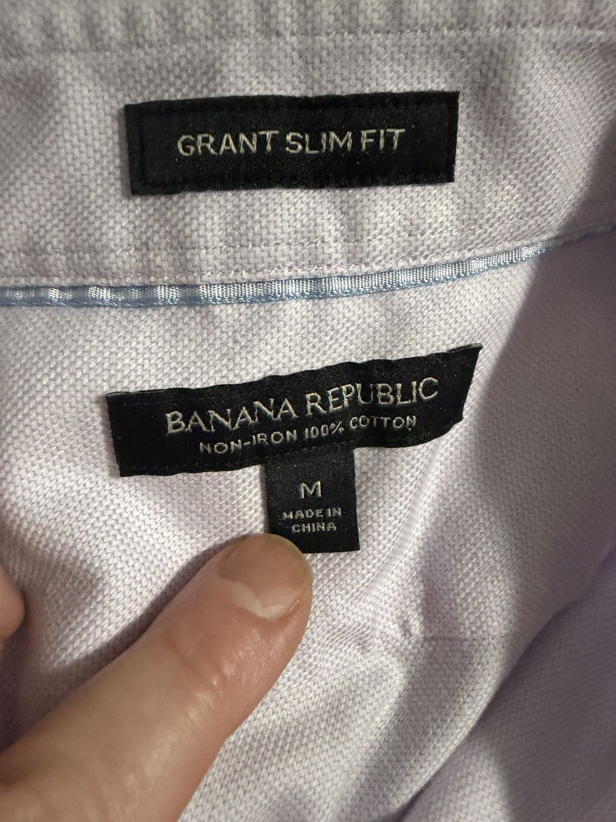 Banana Republic Banana Republic Non-Iron Preppy Grant Slim Fit Shirt Medium Size US M / EU 48-50 / 2 - 6 Thumbnail