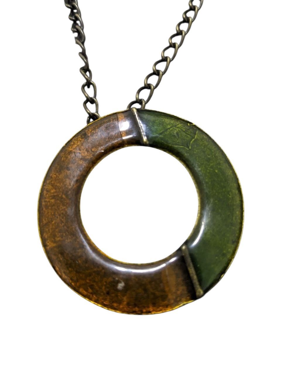 Vintage RARE CALVIN KLEIN INSPIRED TWISTED CIRCLE PENDANT NECKLACE Size ONE SIZE - 5 Thumbnail