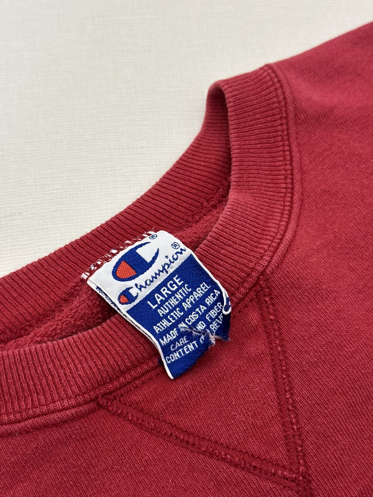 Champion Vintage 90s Champion Maroon Blank Crewneck Size Large Size US L / EU 52-54 / 3 - 5 Thumbnail