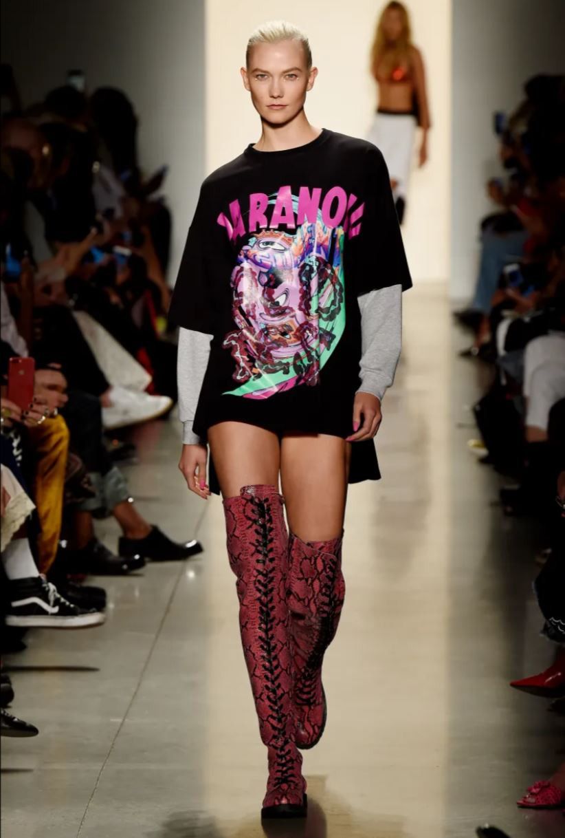 Jeremy Scott Jeremy Scott SS18 "Paranoid" oversized double sleeve t-shirt Size S / US 4 / IT 40 - 3 Thumbnail