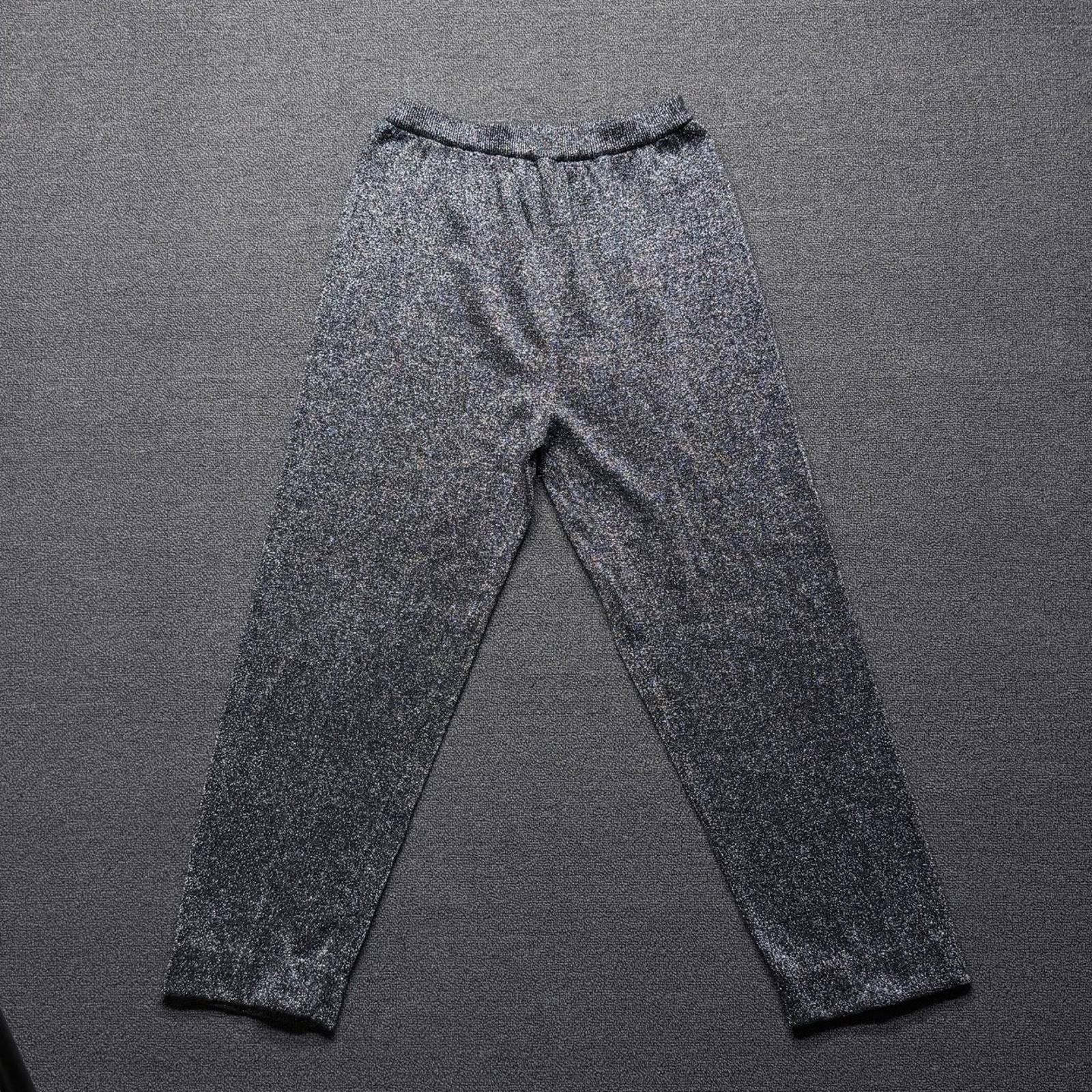 Other VTG Lisa Originals Womens L Pants High Rise BlkGrey Metallic Size 36" / US 14 / IT 50 - 1 Thumbnail