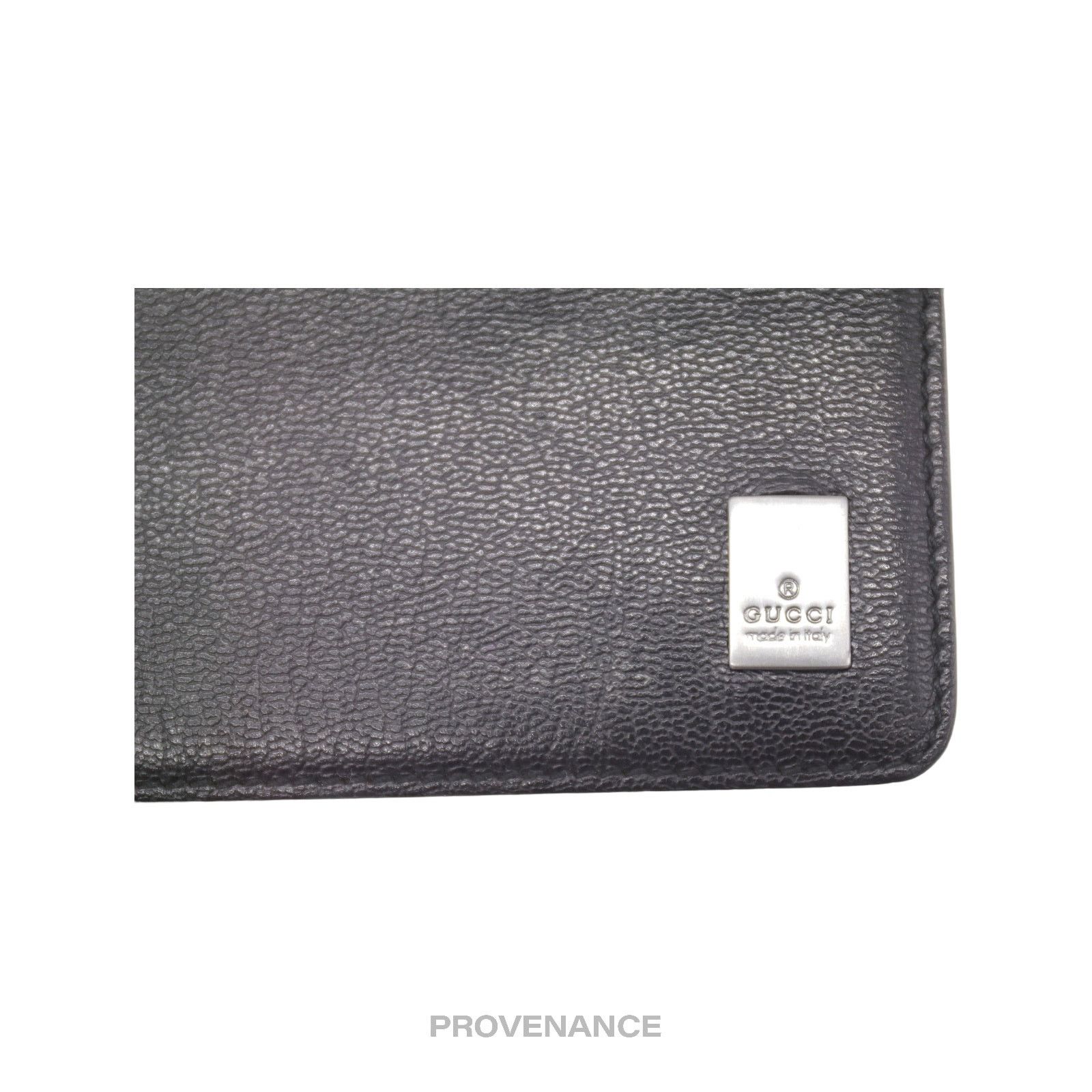 Gucci 🔴 Gucci Placard Logo Card Holder Wallet - Black Leather Size ONE SIZE - 5 Thumbnail