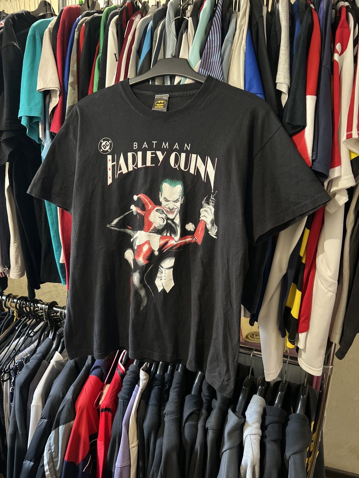 Band Tees VINTAGE DC COMICS BATMAN HARLEY QUINN JOKER MOVIE PROMO TEE Size US L / EU 52-54 / 3 - 1 Thumbnail