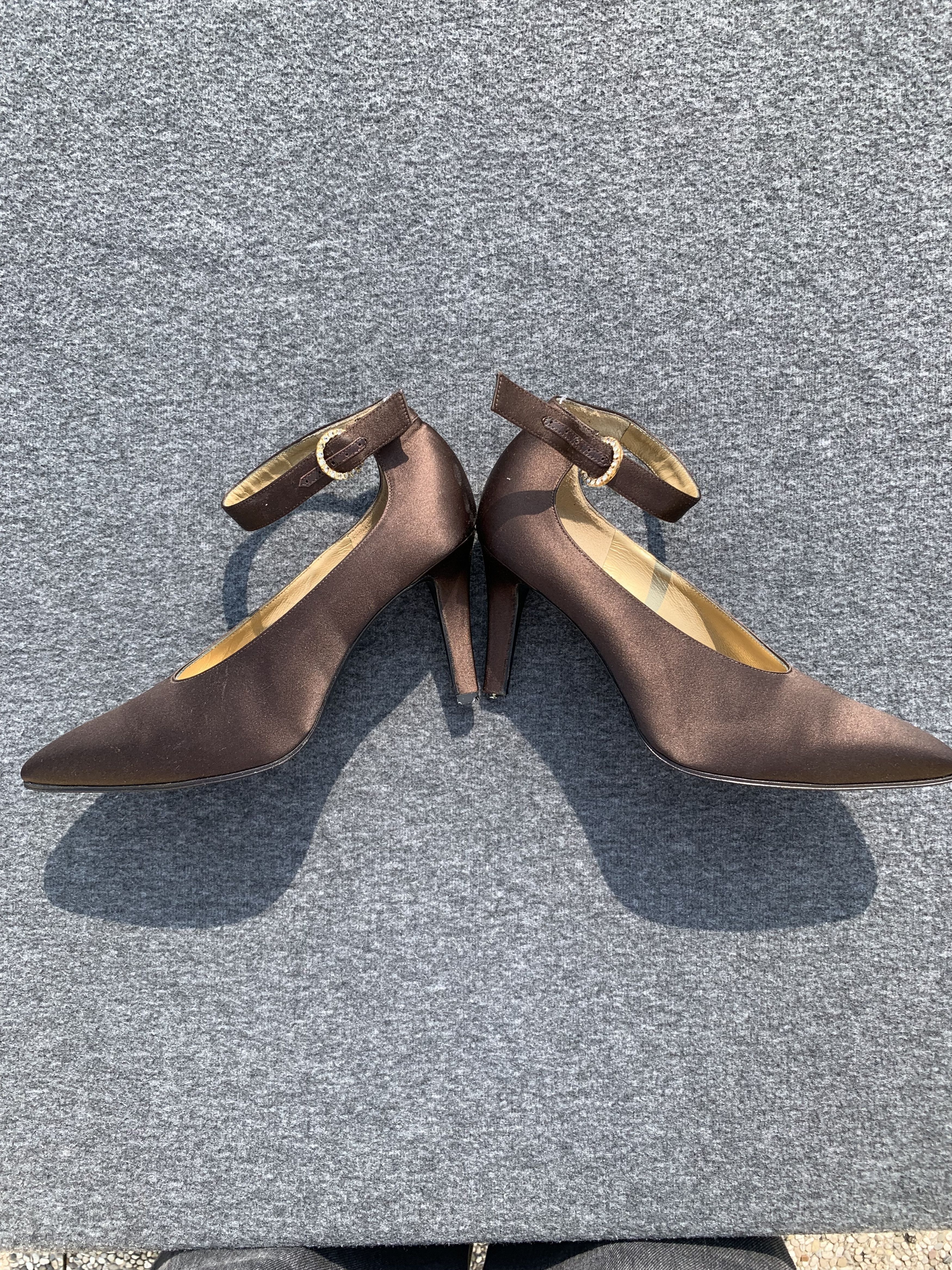 Yves Saint Laurent Yves Saint Laurent Brown Satin Pumps – Size 37.5 Size US 6 / IT 36 - 11 Thumbnail