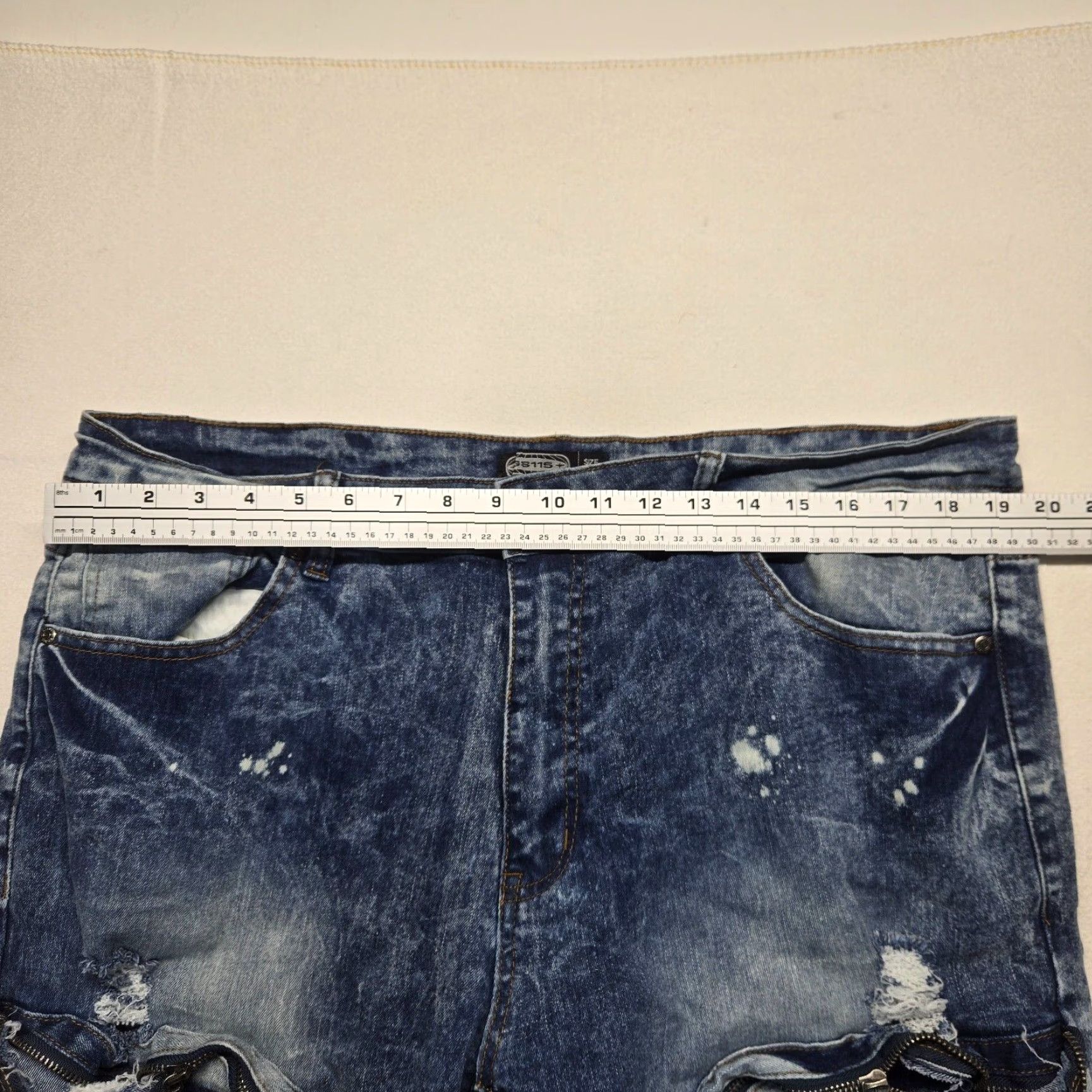 Vintage Mens GS-115 Distressed Blue Denim Jeans Straight 38x30 Size US 38 / EU 54 - 5 Thumbnail