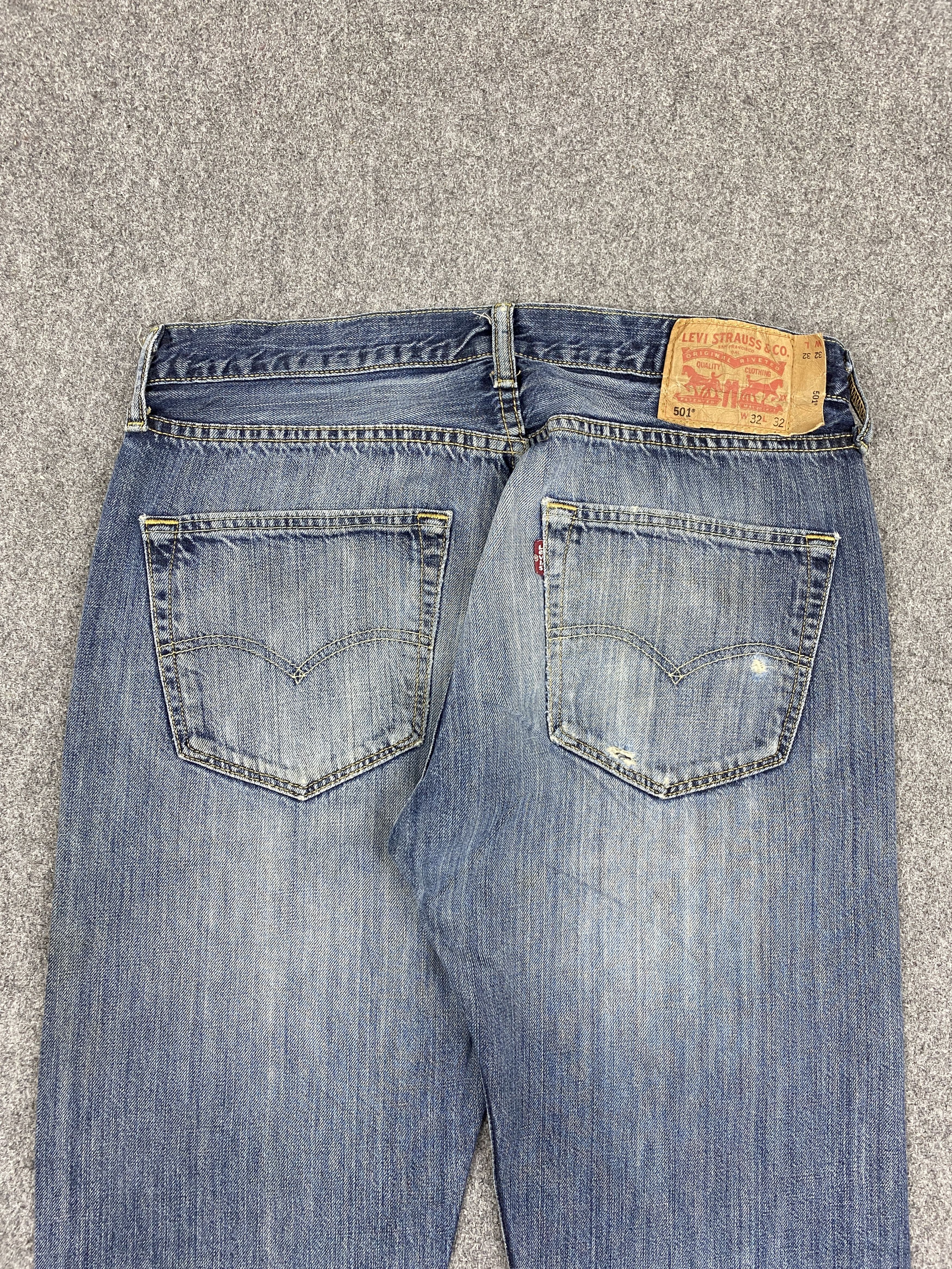 Levi's Distressed Vintage Levis 501 Denim Jeans DP2732 Size US 31 - 4 Thumbnail