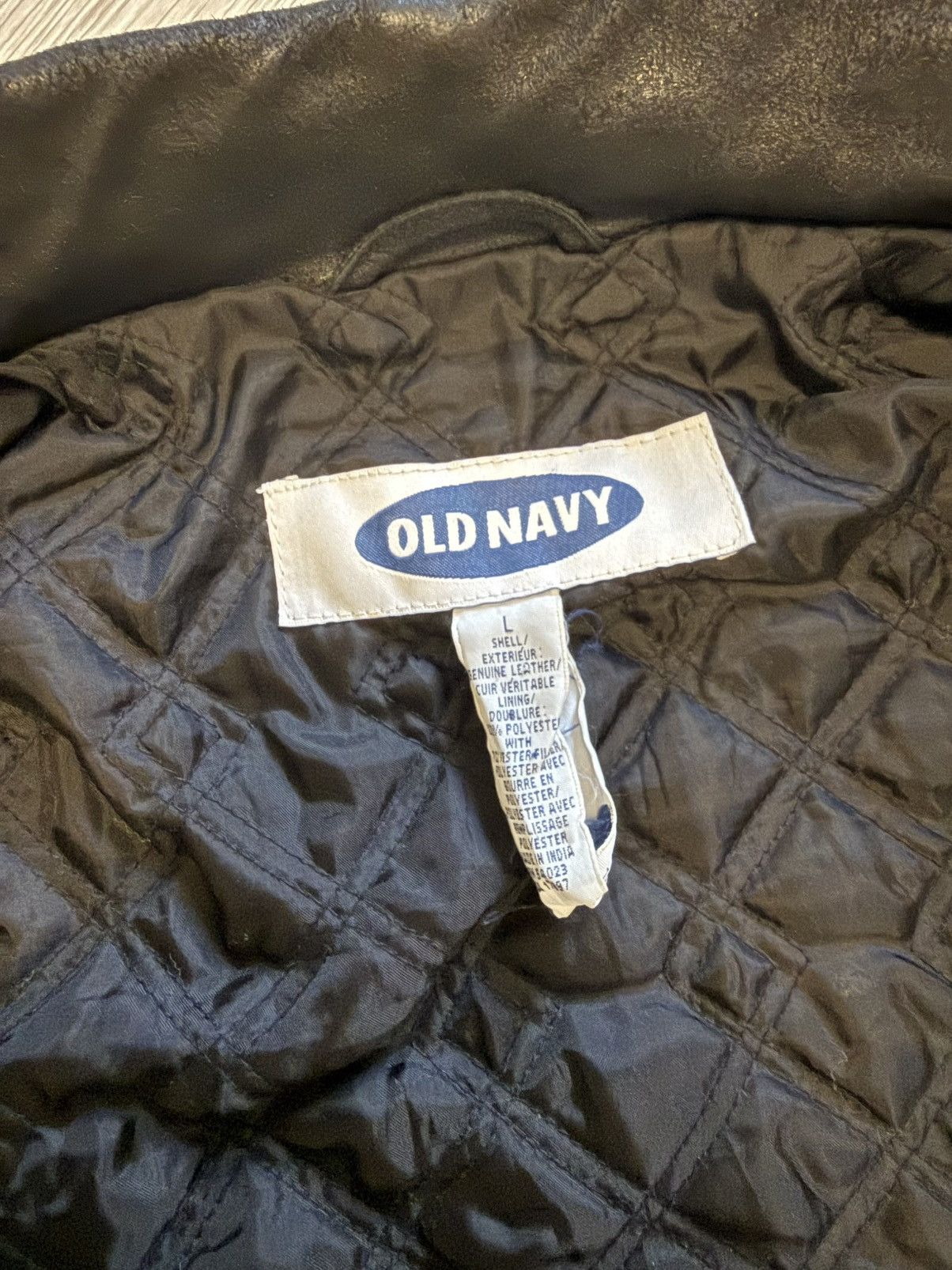 Old Navy Vintage Old Navy Leather Jacket Size US L / EU 52-54 / 3 - 4 Thumbnail
