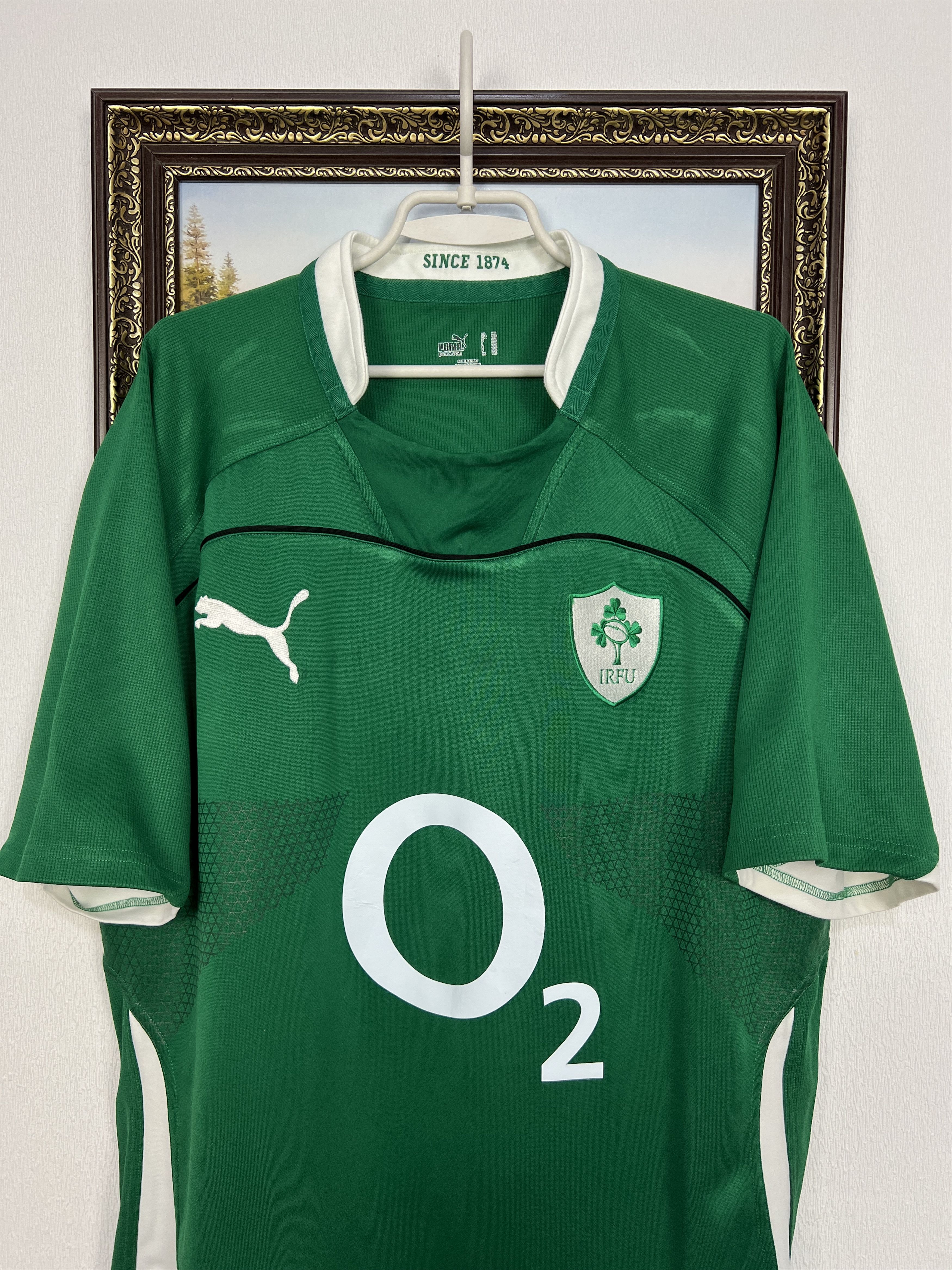 Puma Vintage Ireland Puma o2 Rugby Union Jersey Mens Shirt Size US XXL / EU 58 / 5 - 2 Thumbnail