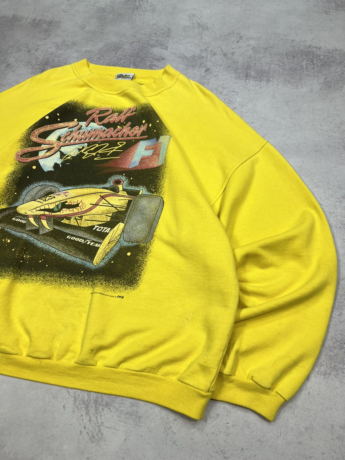 Formula 1 Vintage 1997 Ralf Schumacher Jordan F1 Sweatshirt Yellow Size US XL / EU 56 / 4 - 4 Thumbnail